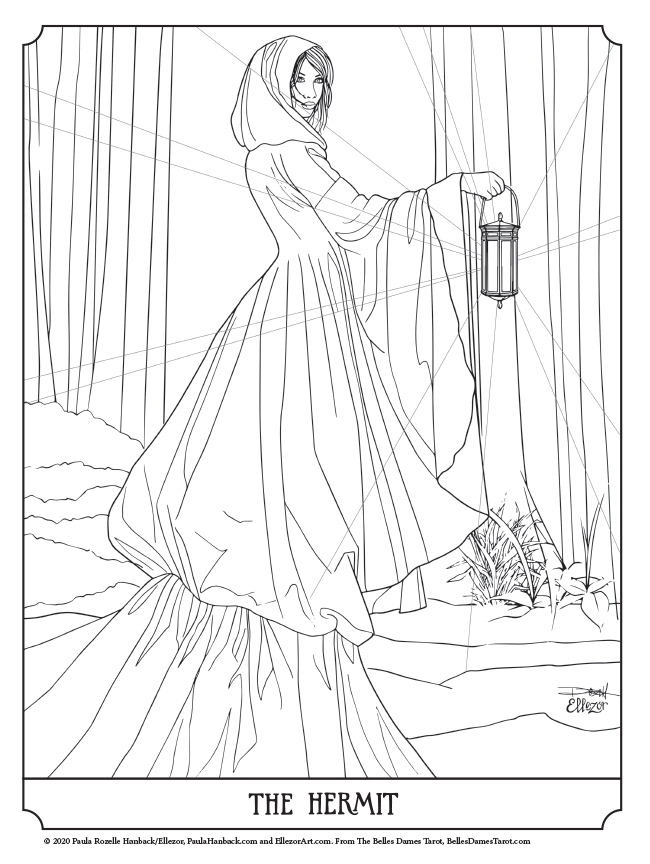 The Belles Dames Tarot Coloring Book 