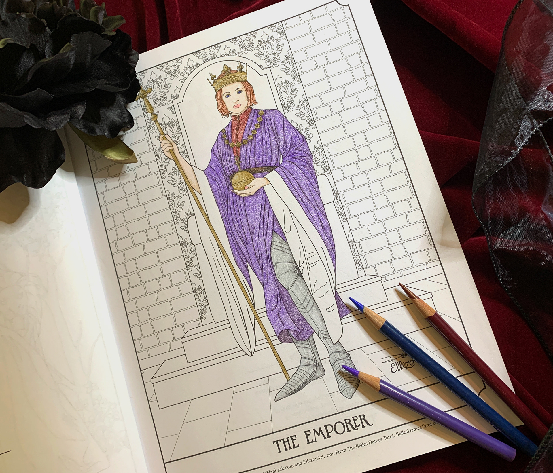 The Belles Dames Tarot Coloring Book 