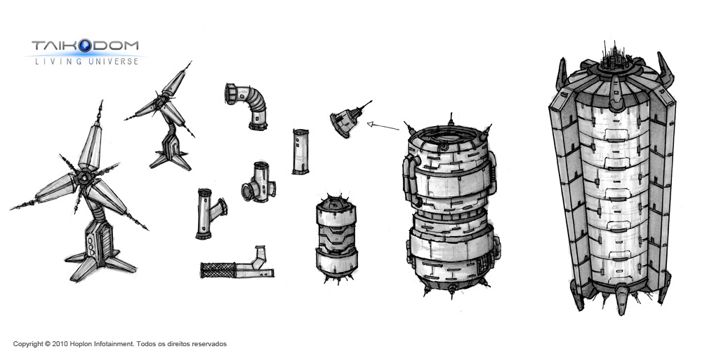 Modular space station - concept art