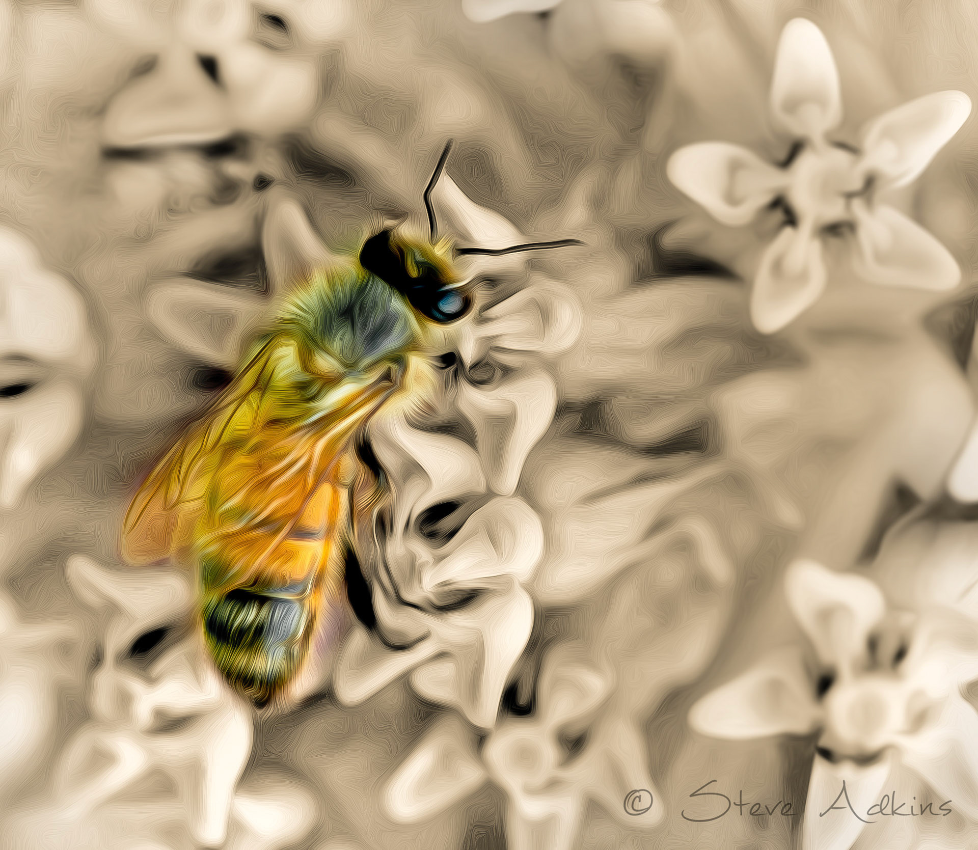 Selective coloring.