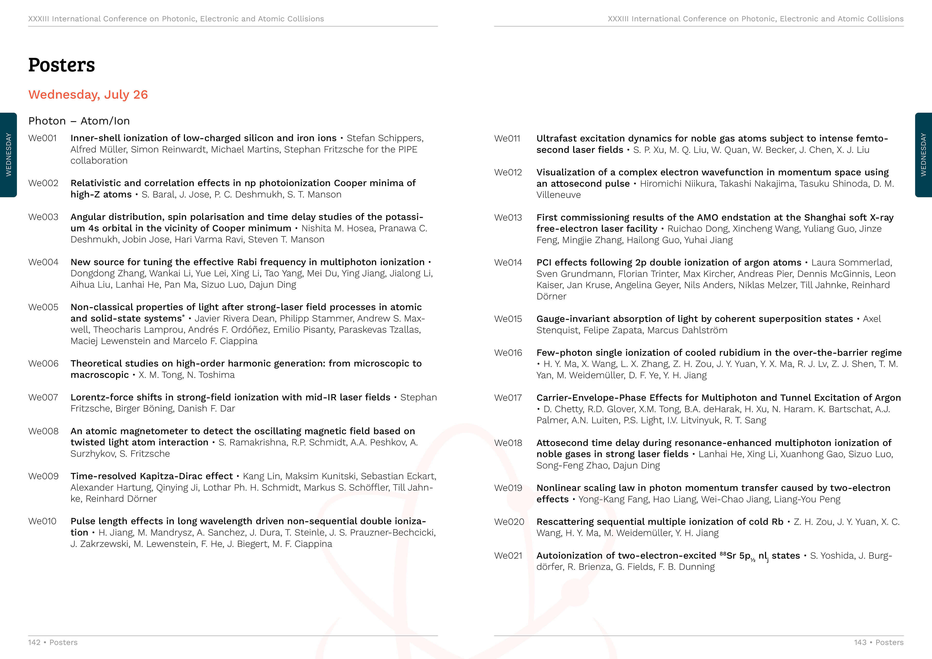 Program book spread (sample), 16.53x11.69in