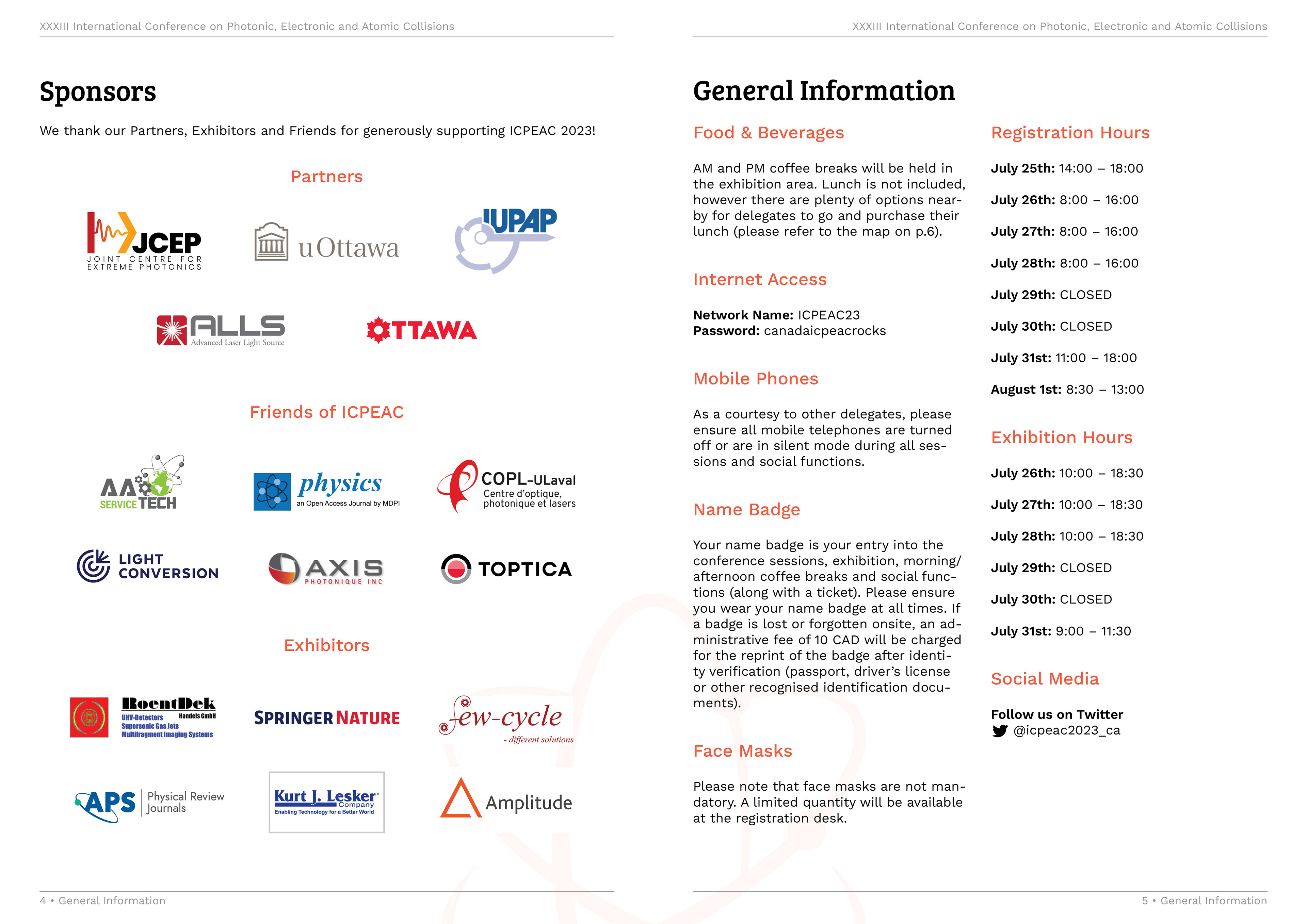 Program book spread (sample), 16.53x11.69in