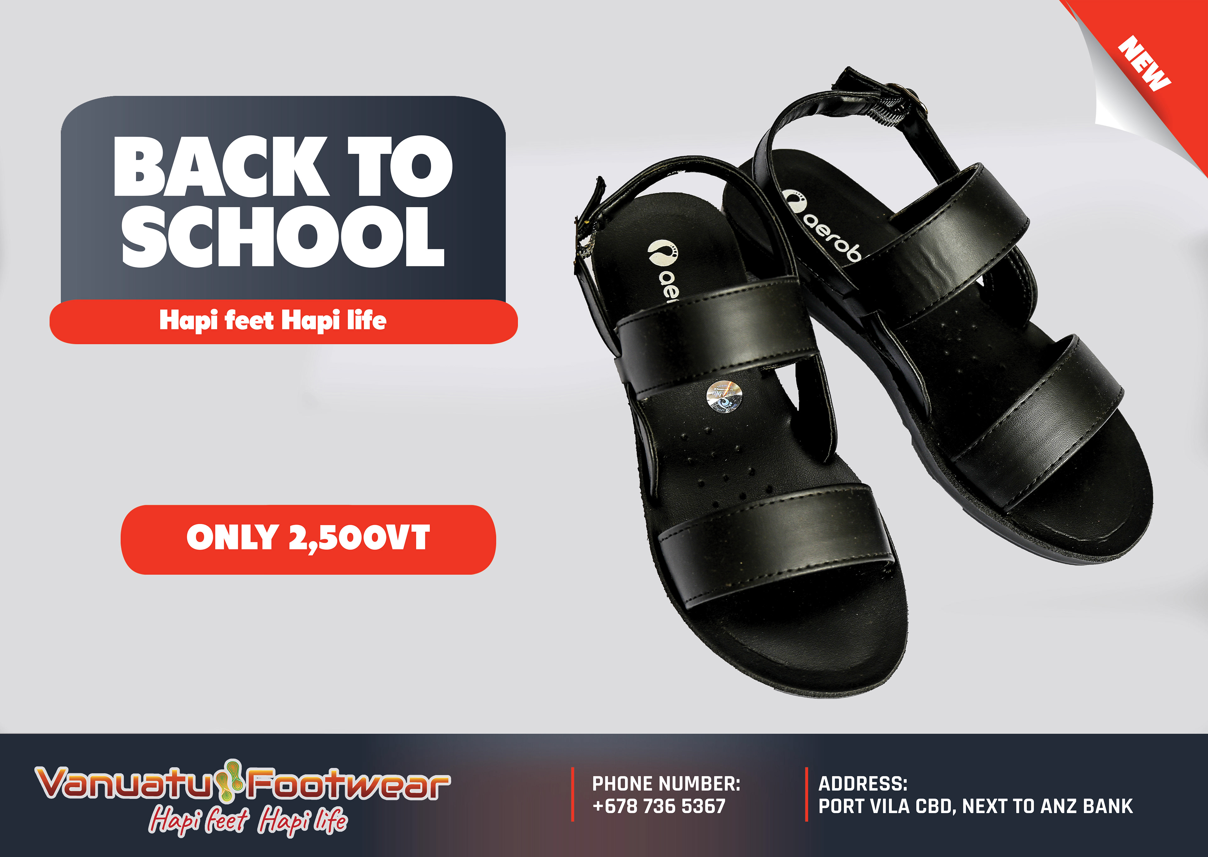 Back to school campaign for Vanuatu Footwear