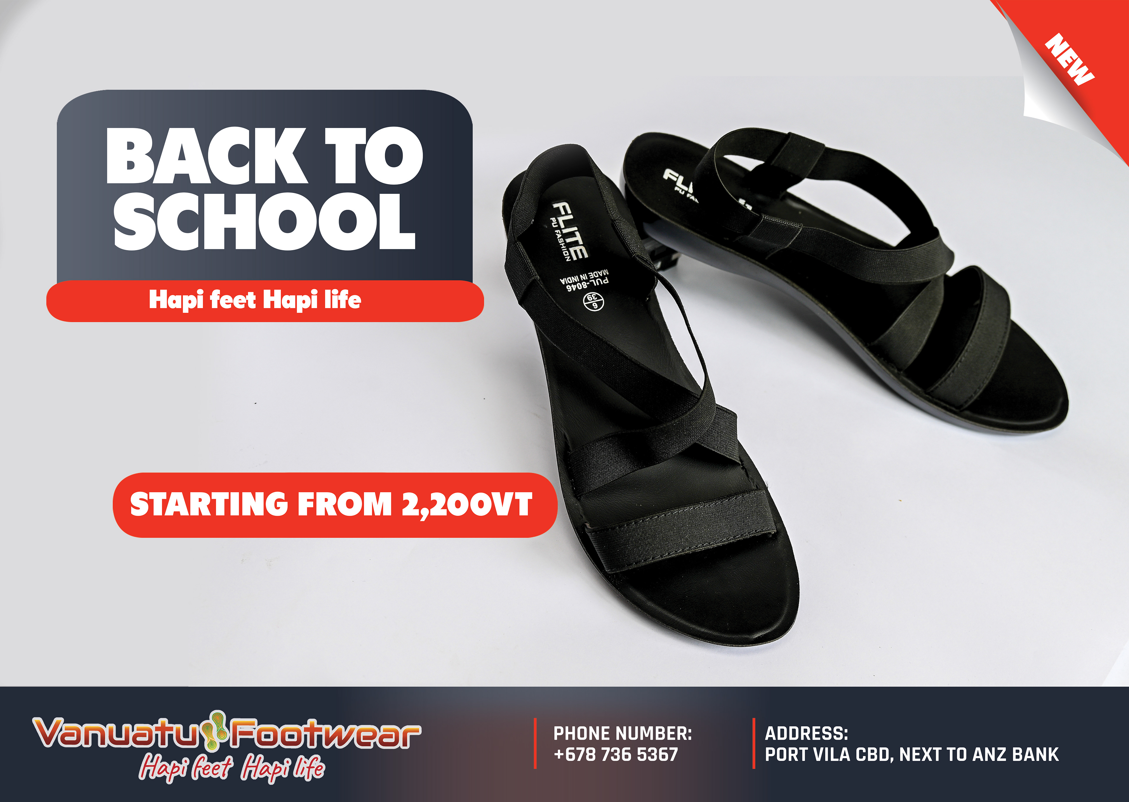 Back to school campaign for Vanuatu Footwear