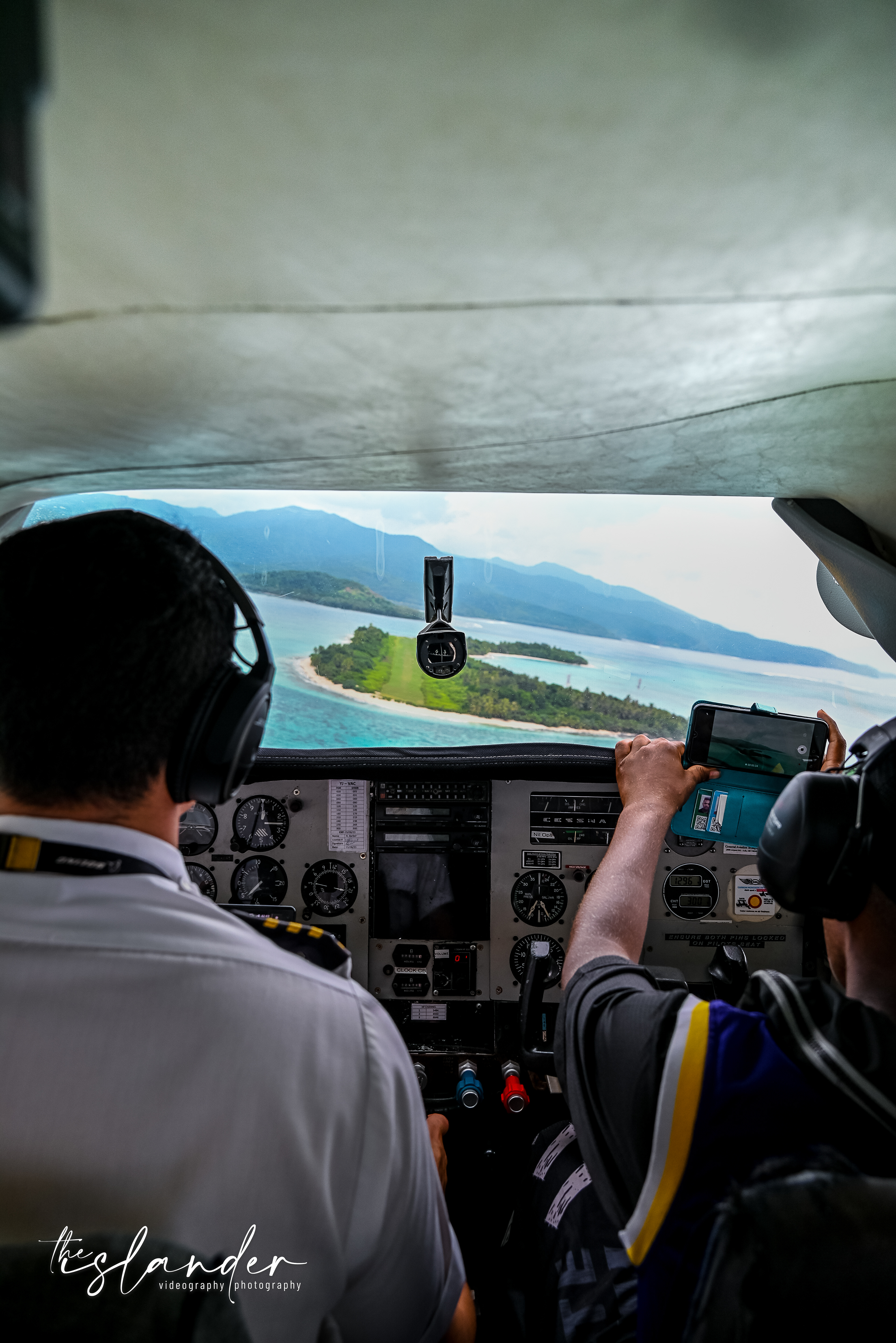 The first sight of the island