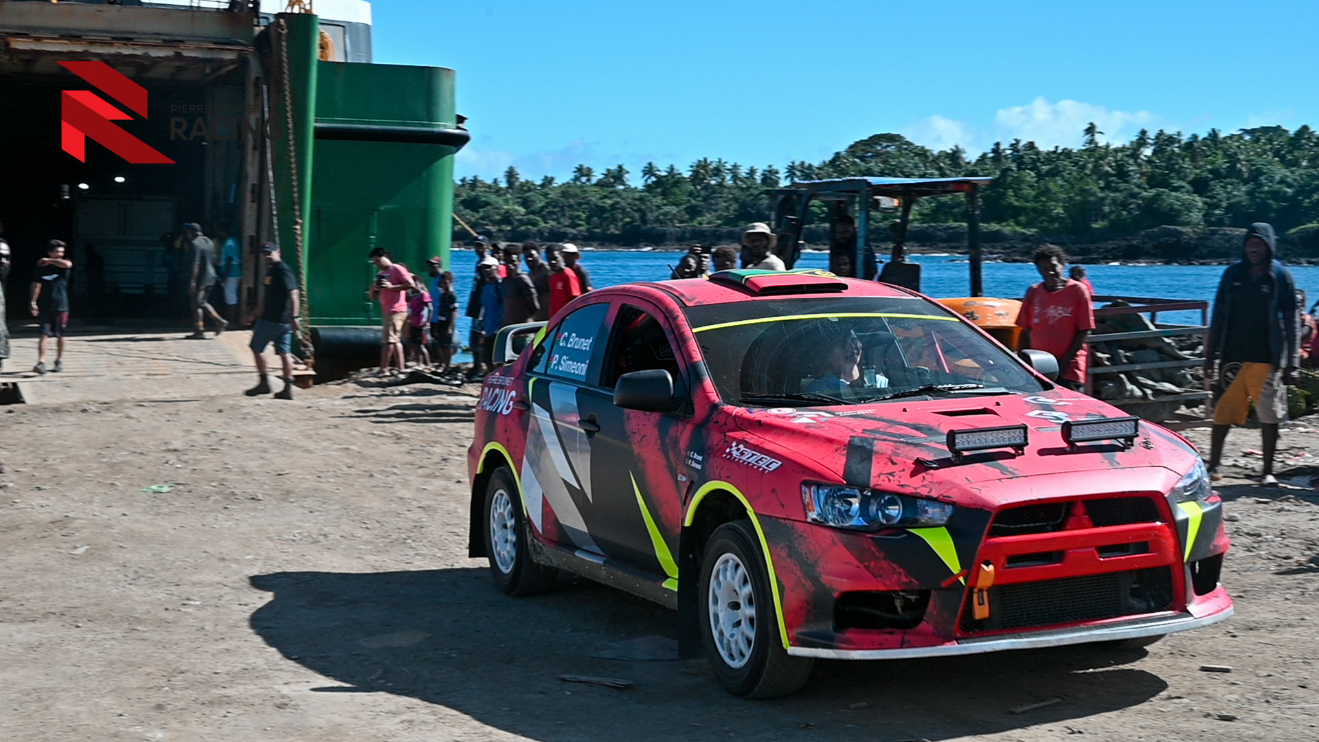 Unloading car from the Vanuatu Ferry 