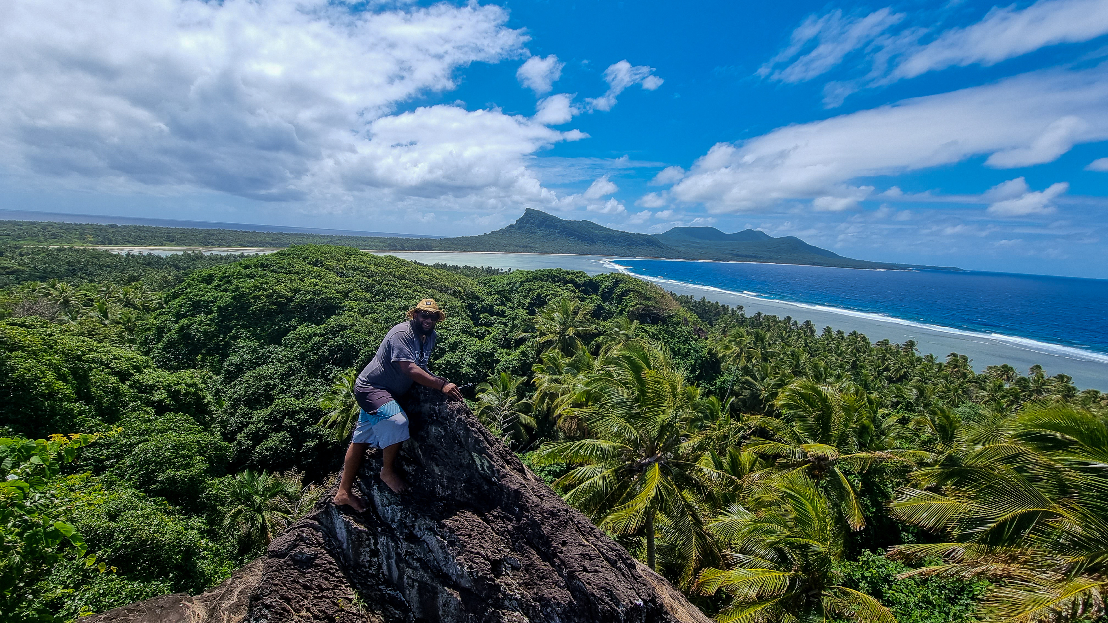 The Rock from Rah island, the highest peak on the island