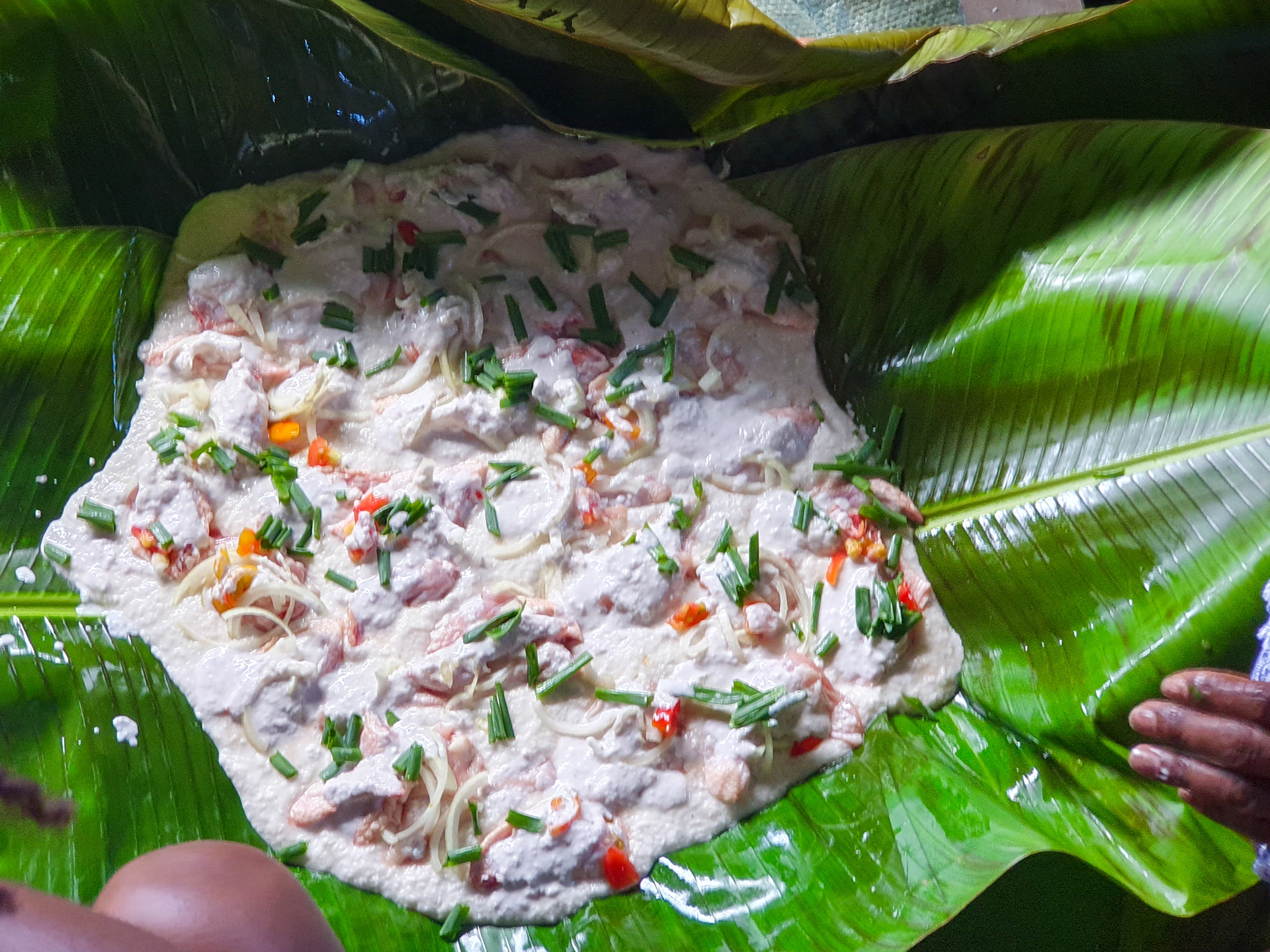 Laplap Yam with chicken 