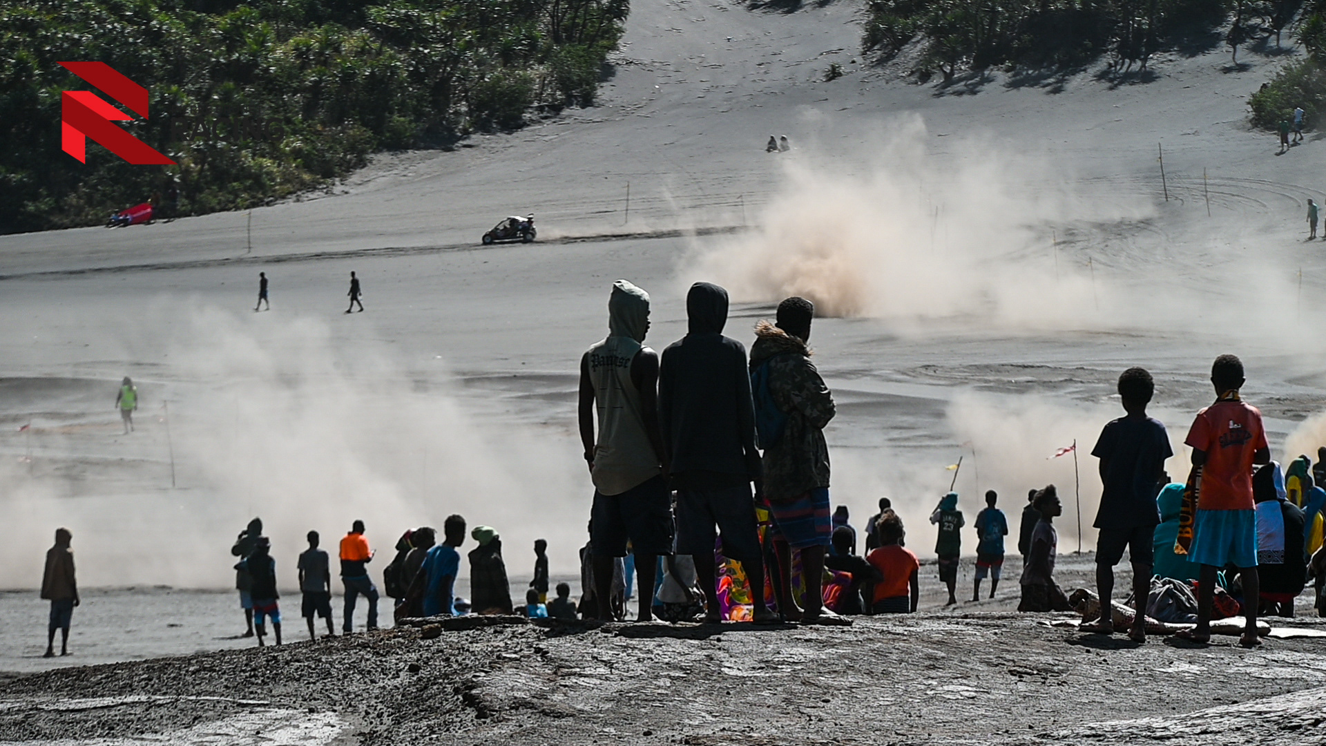 The Tanna Rally itself at the base of the active volcano