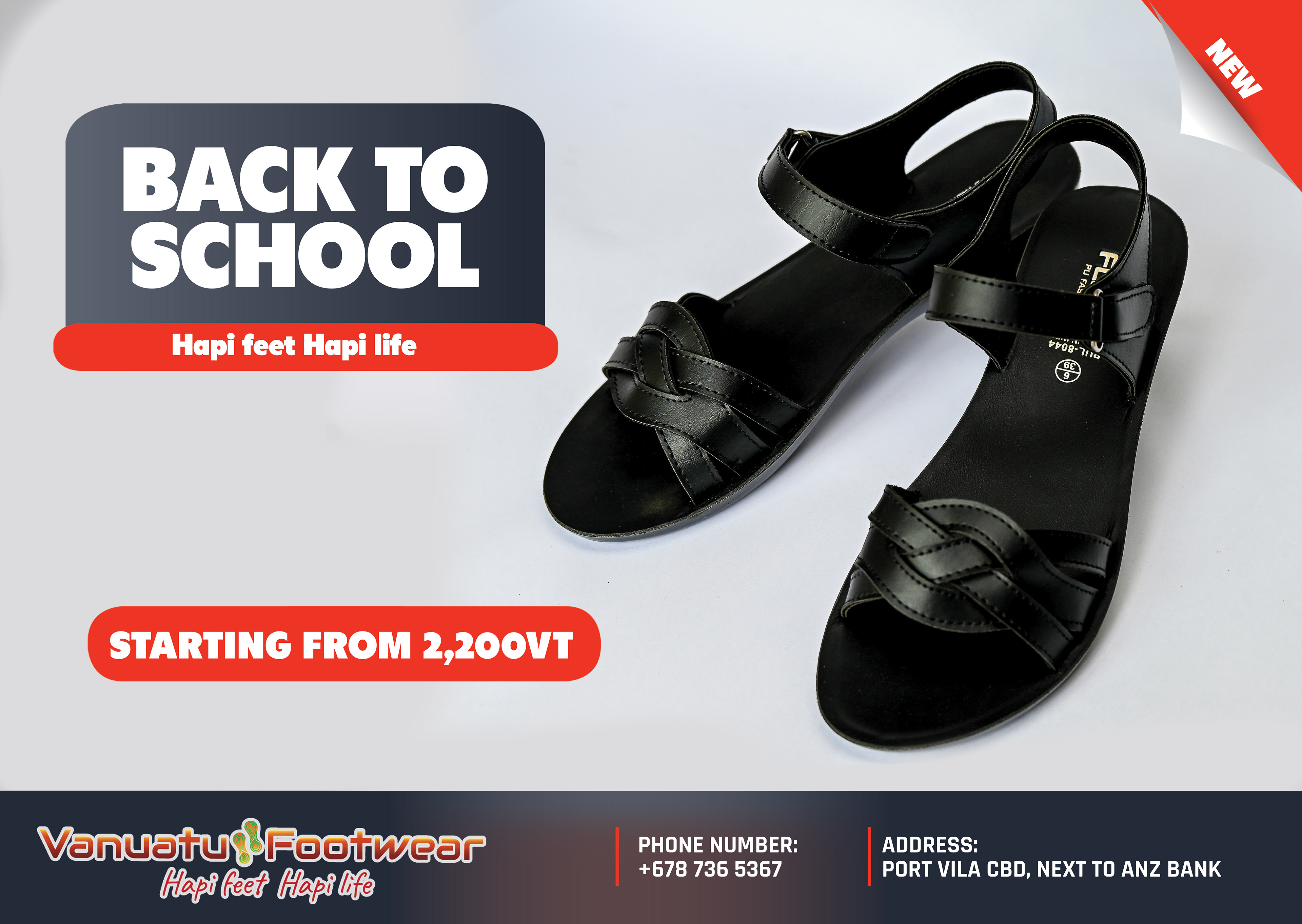 Back to school campaign for Vanuatu Footwear