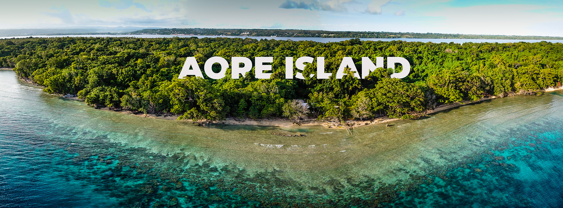 Panoramic aerial with Luganville in the background (Santo)