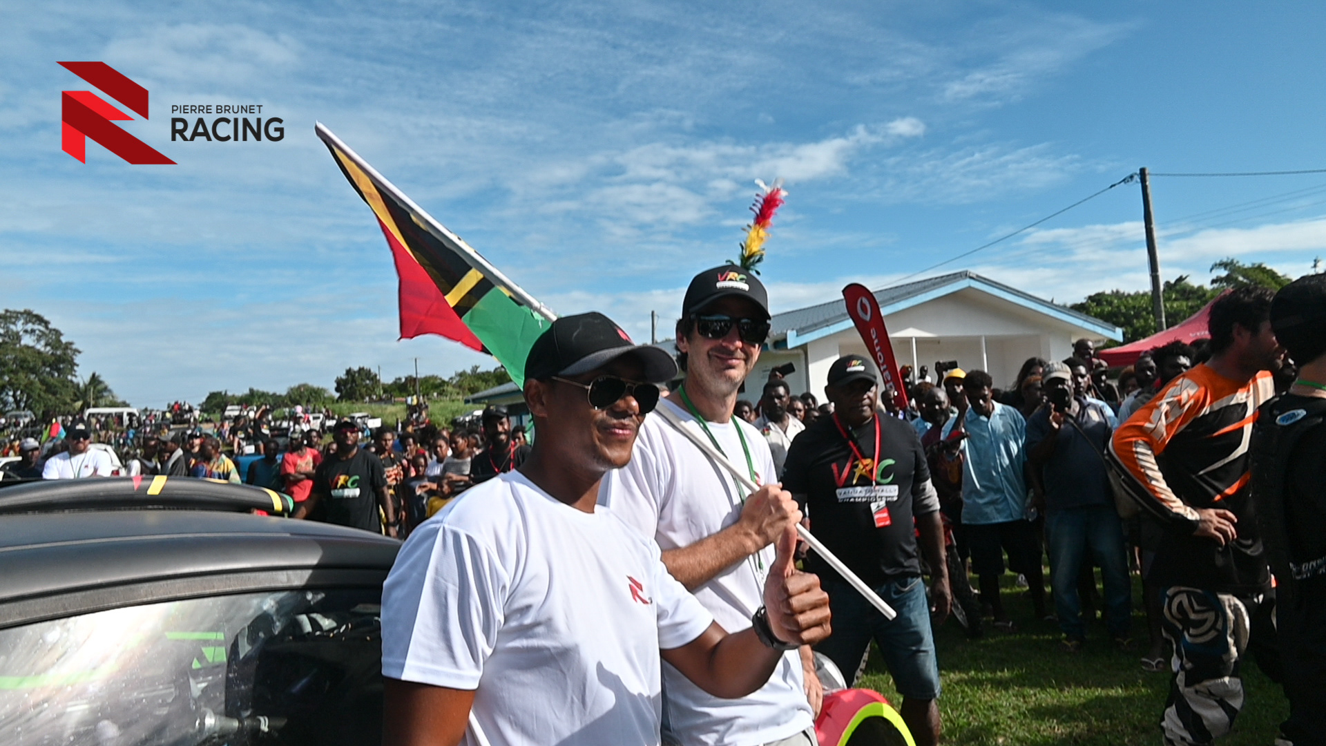 Presentation of the rally team to the crowd