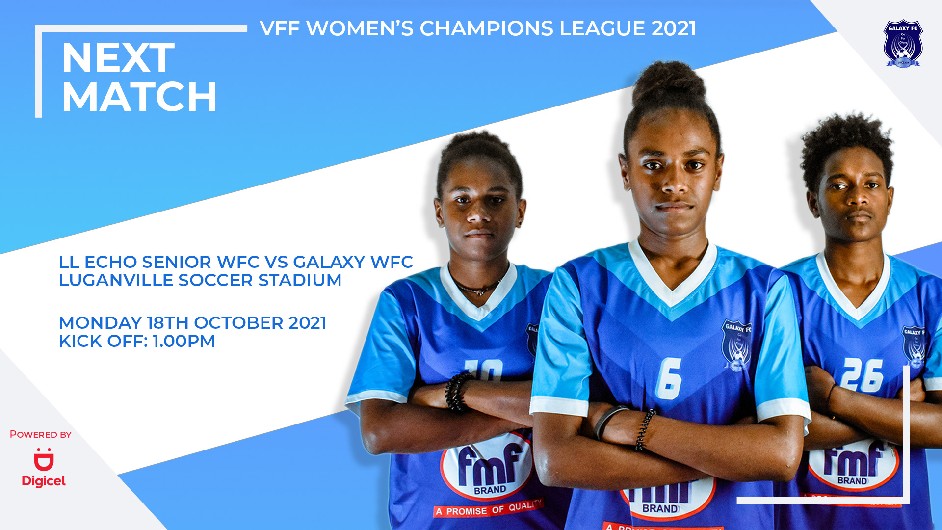 Galaxy Women's FC playing in the Women's VFF Champions League