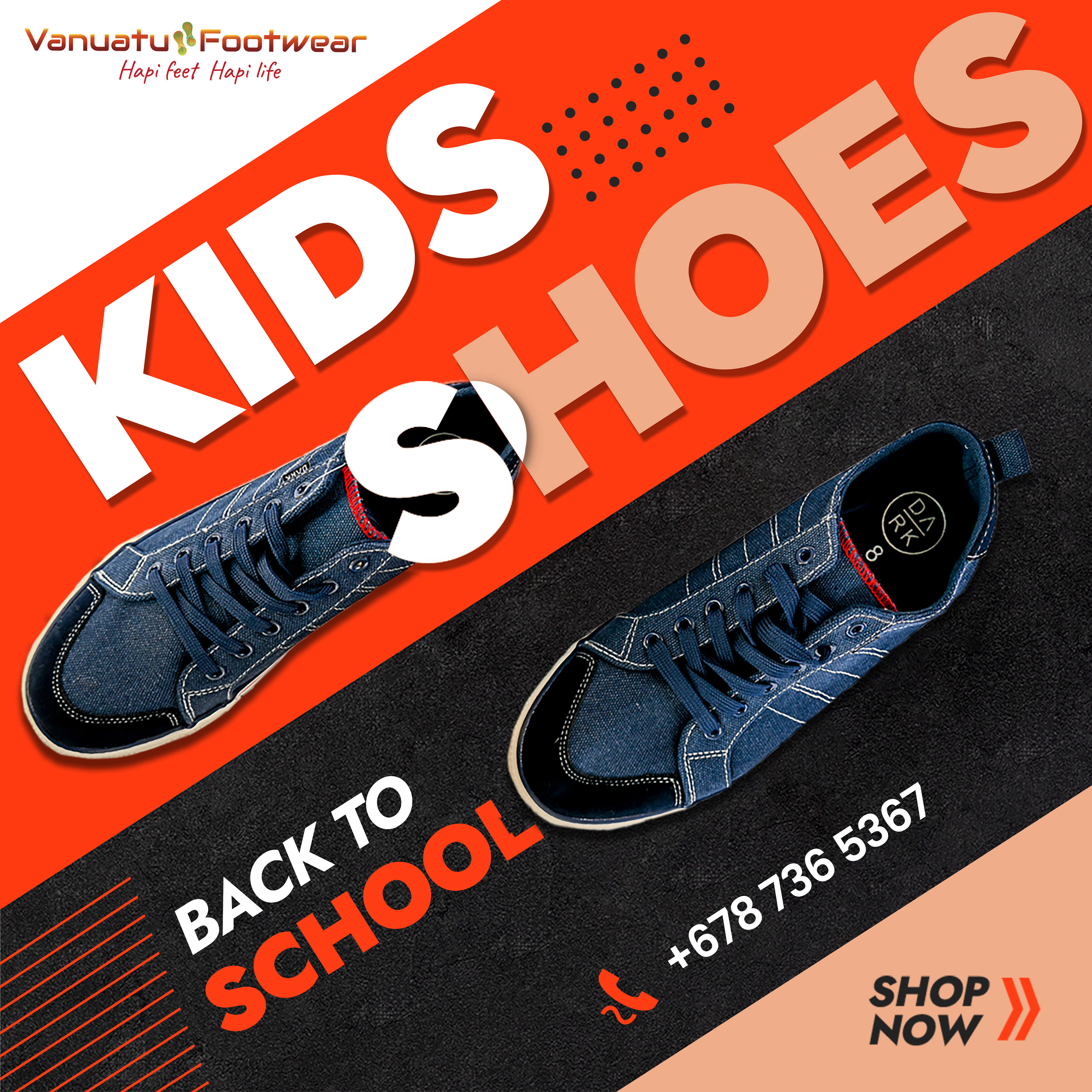 Back to school campaign for Vanuatu Footwear