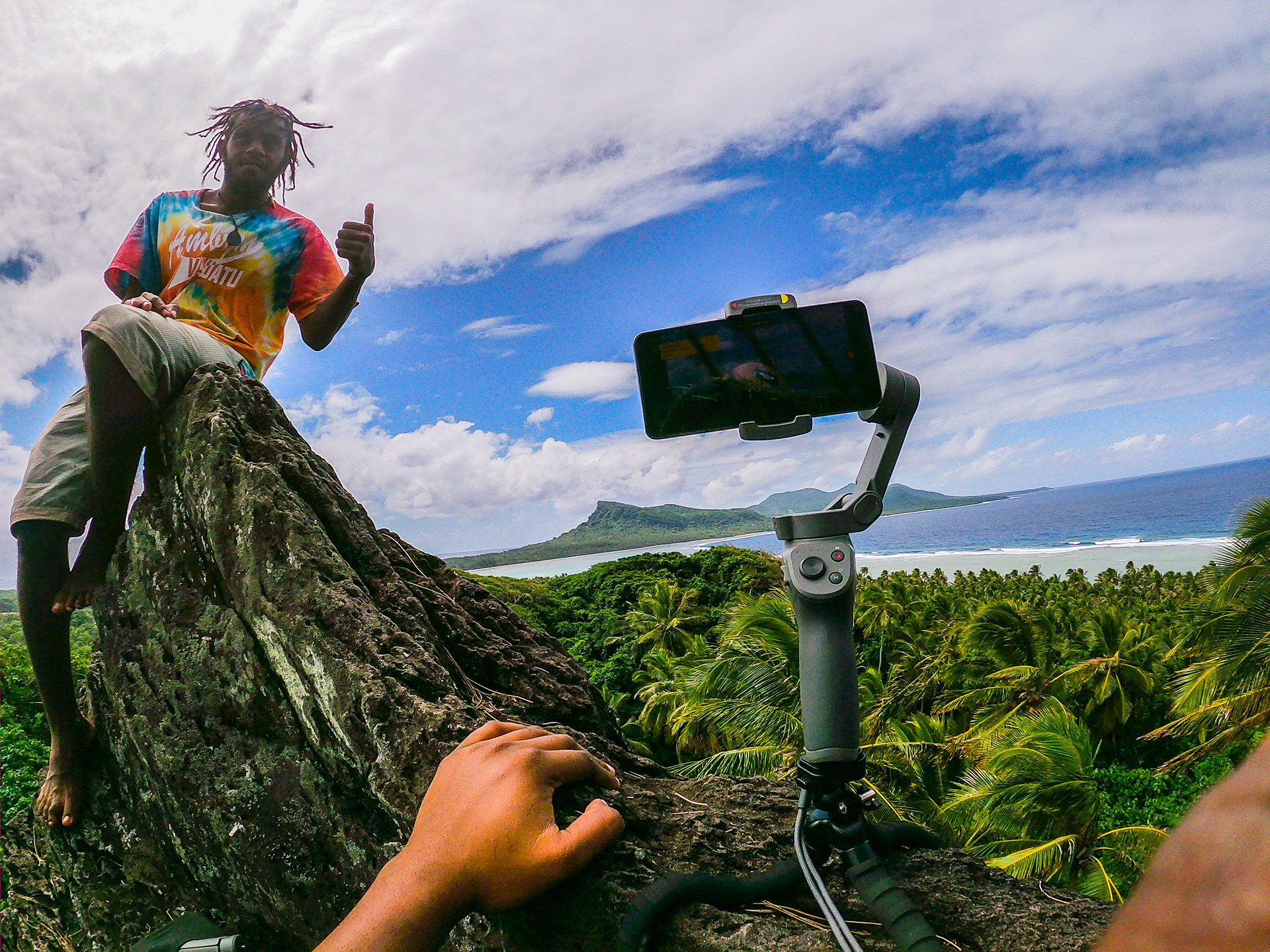 Our guide Robert, chilling on the rock