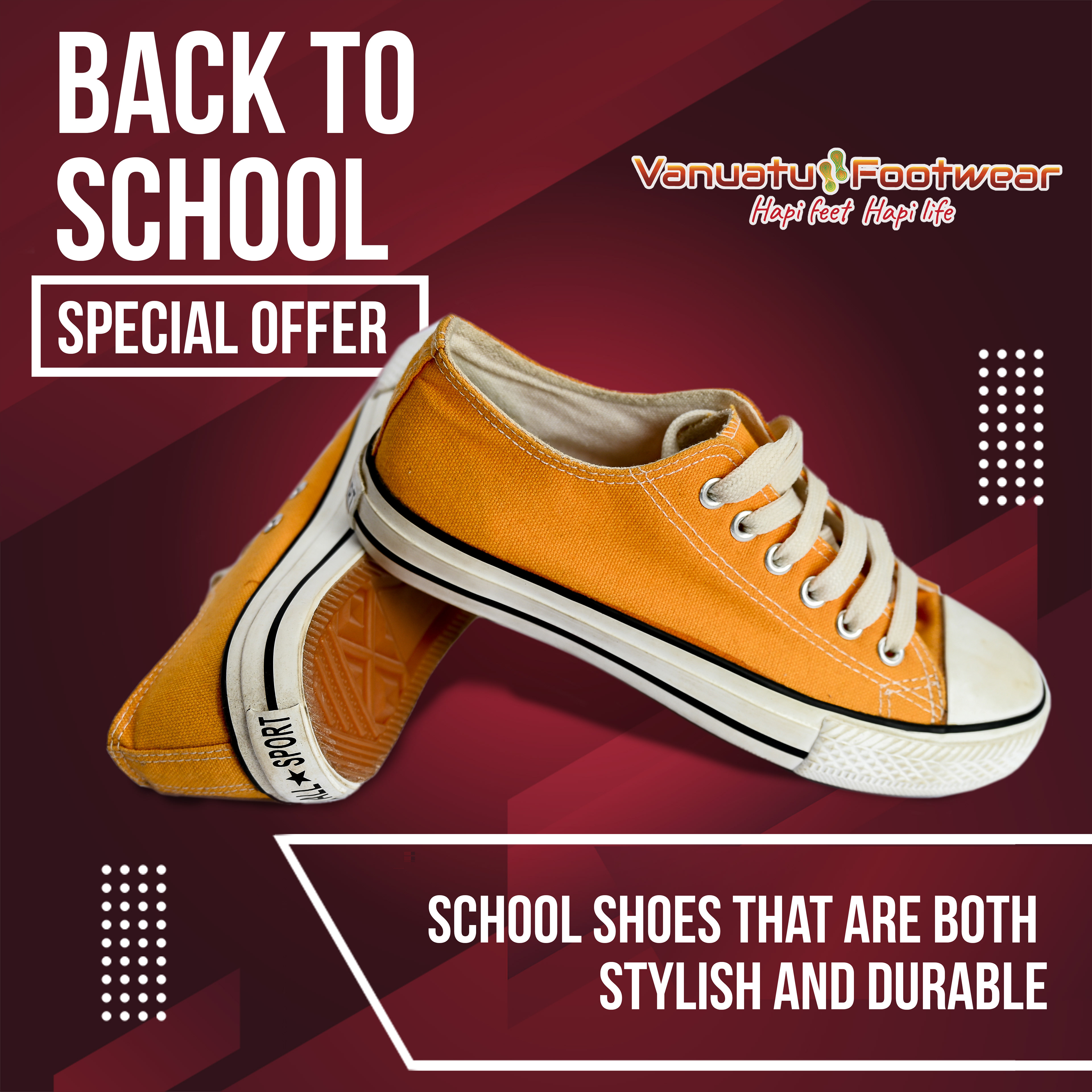 Back to school campaign for Vanuatu Footwear