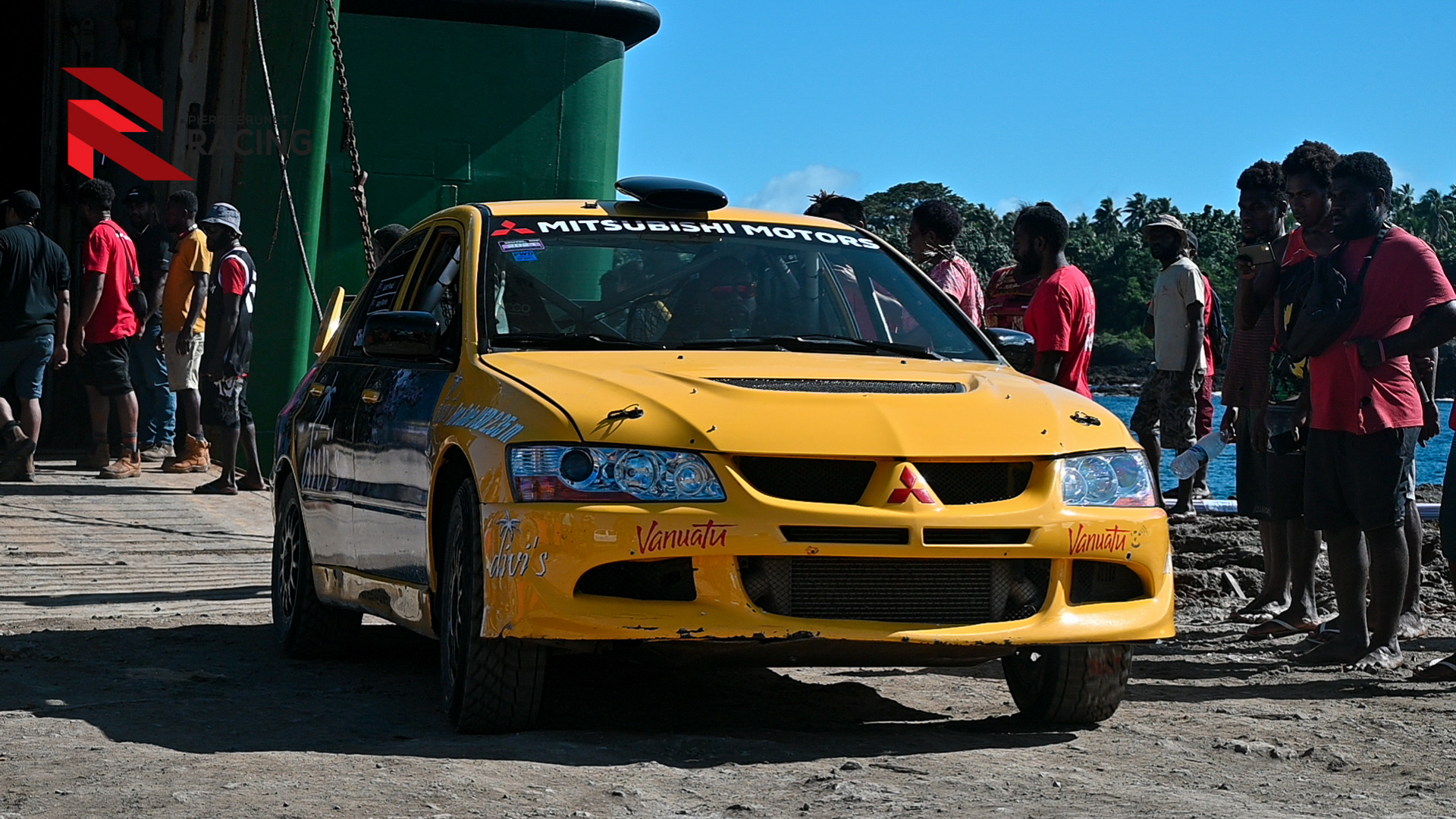 Unloading car from the Vanuatu Ferry 