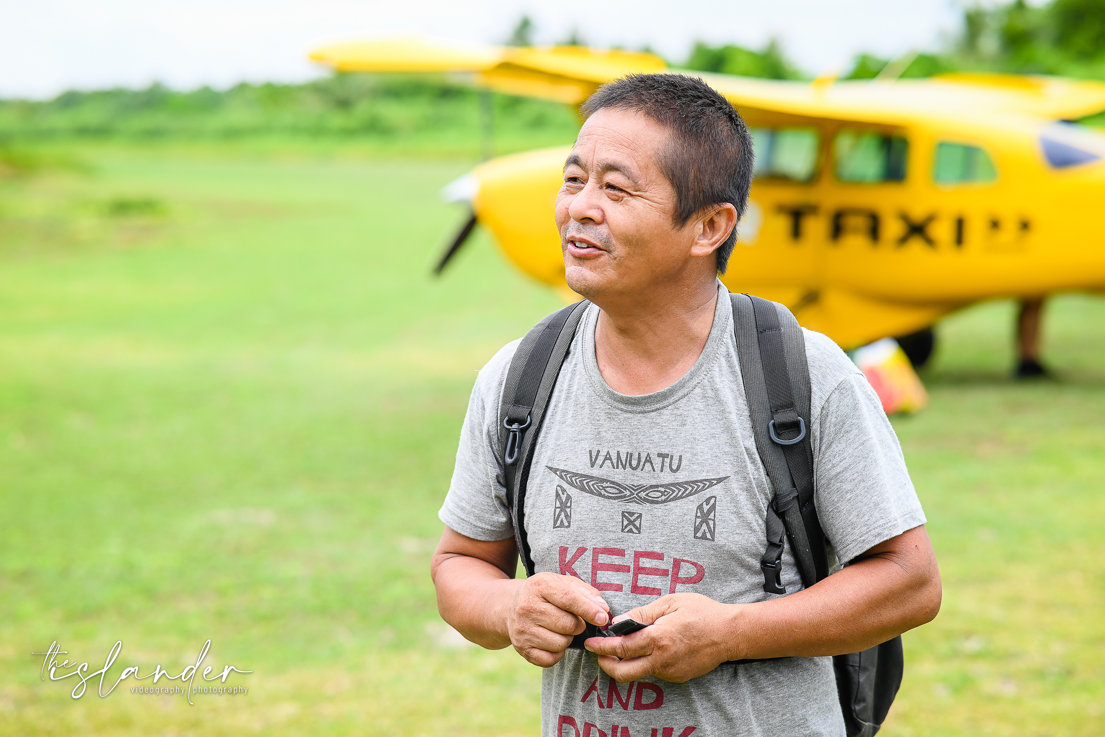 Waiting for the plane