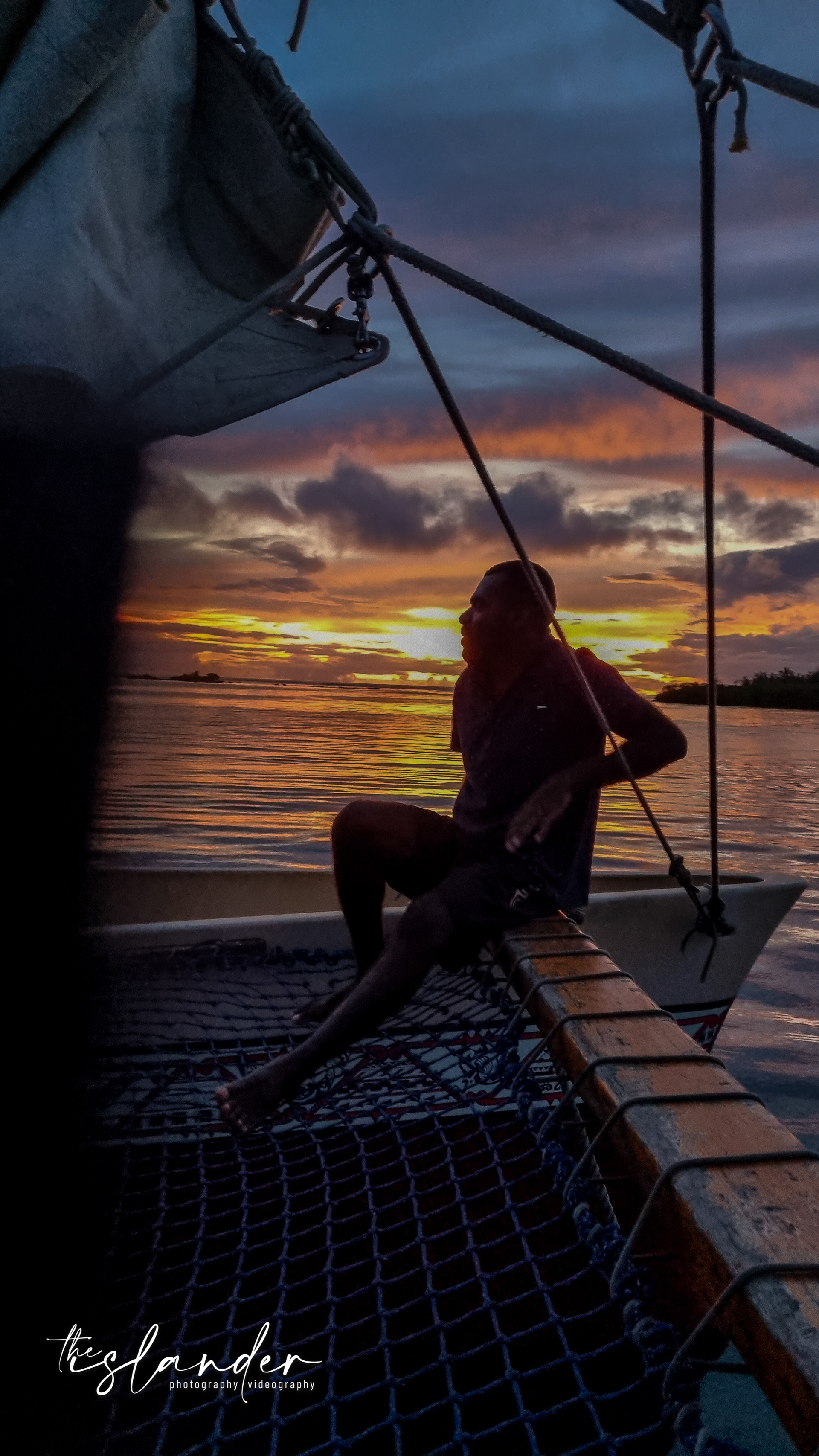 Tommy, enjoying the sunset