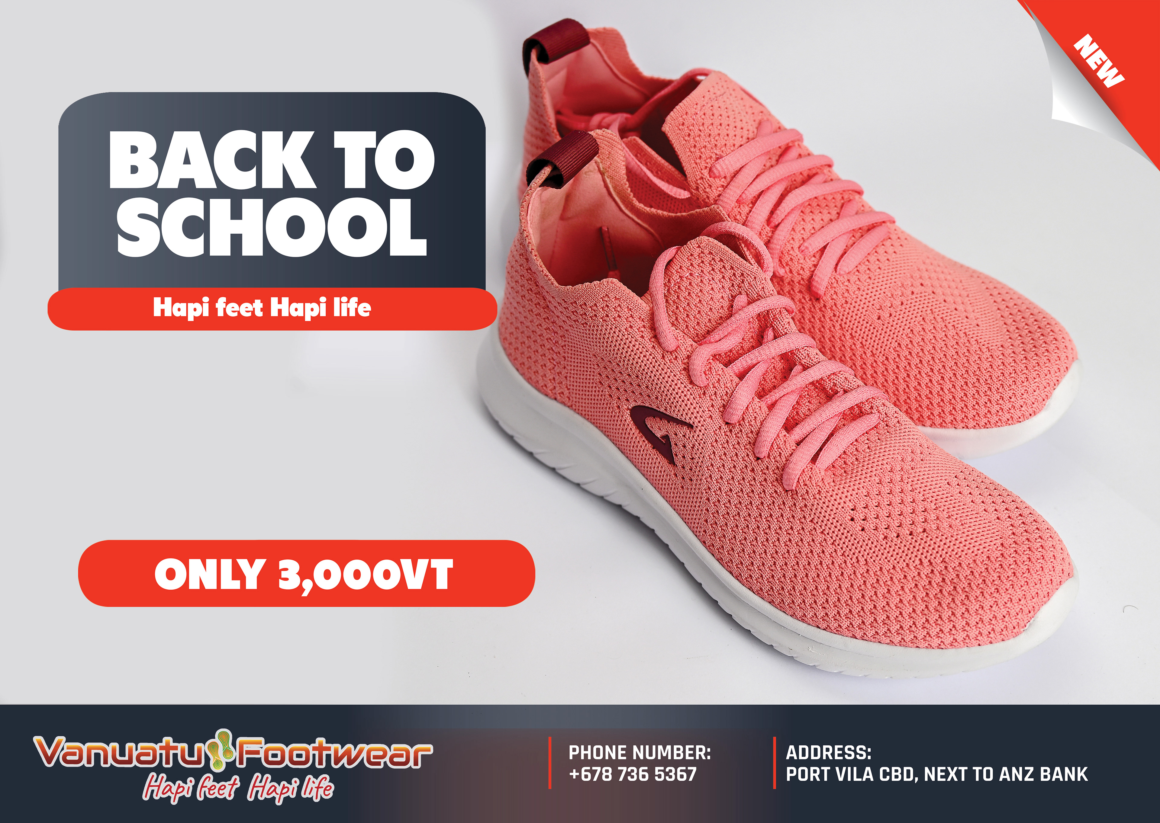 Back to school campaign for Vanuatu Footwear