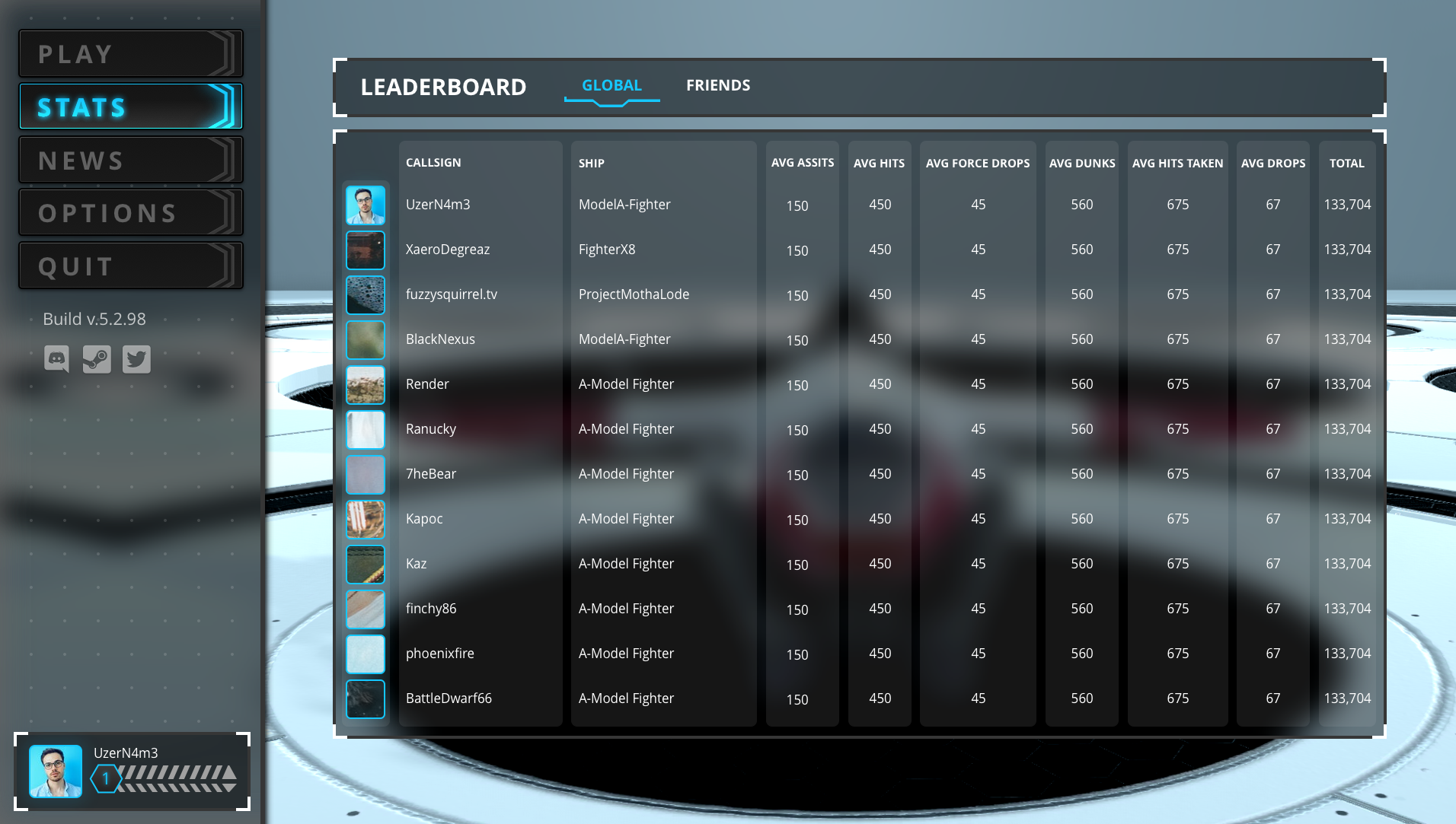 KazBall - Global Stats