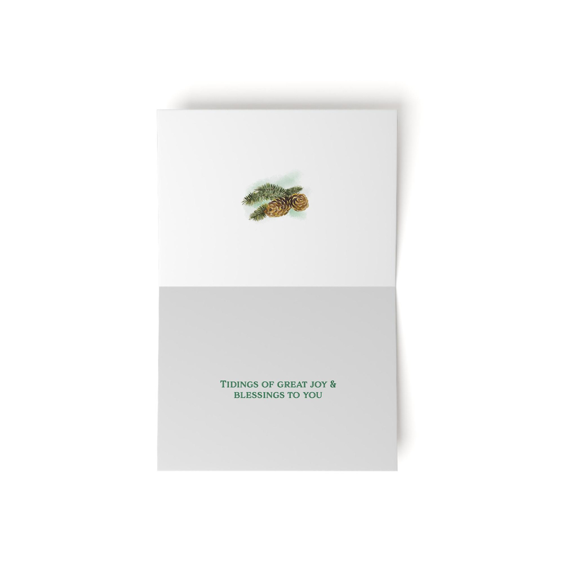 Inside - "Tidings of Great Joy and Blessings to You"