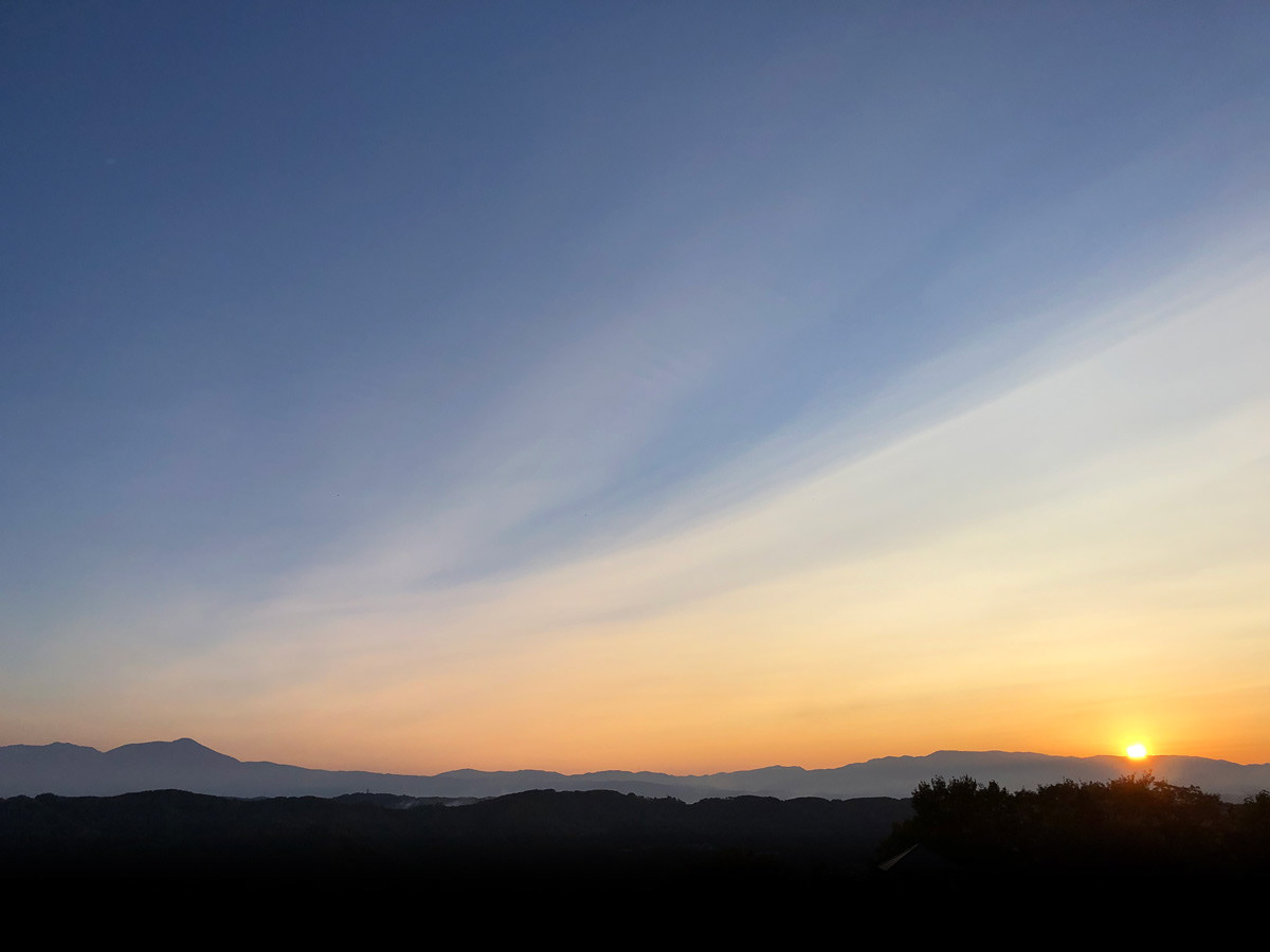 信州小諸の夕日
