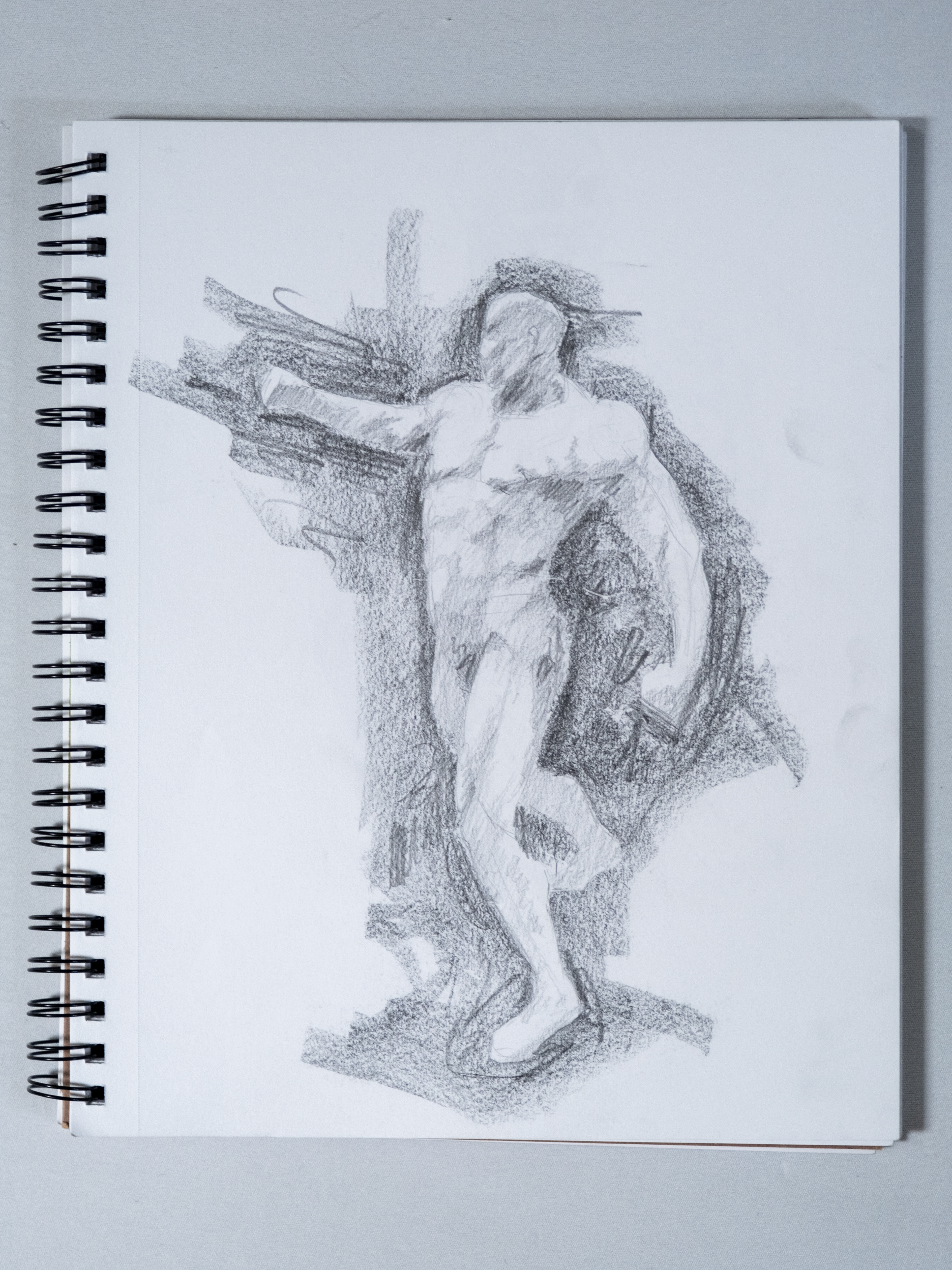 Developing a style, and Studying the Human Form, 2023. Graphite. Drawing 2, learning the human form.