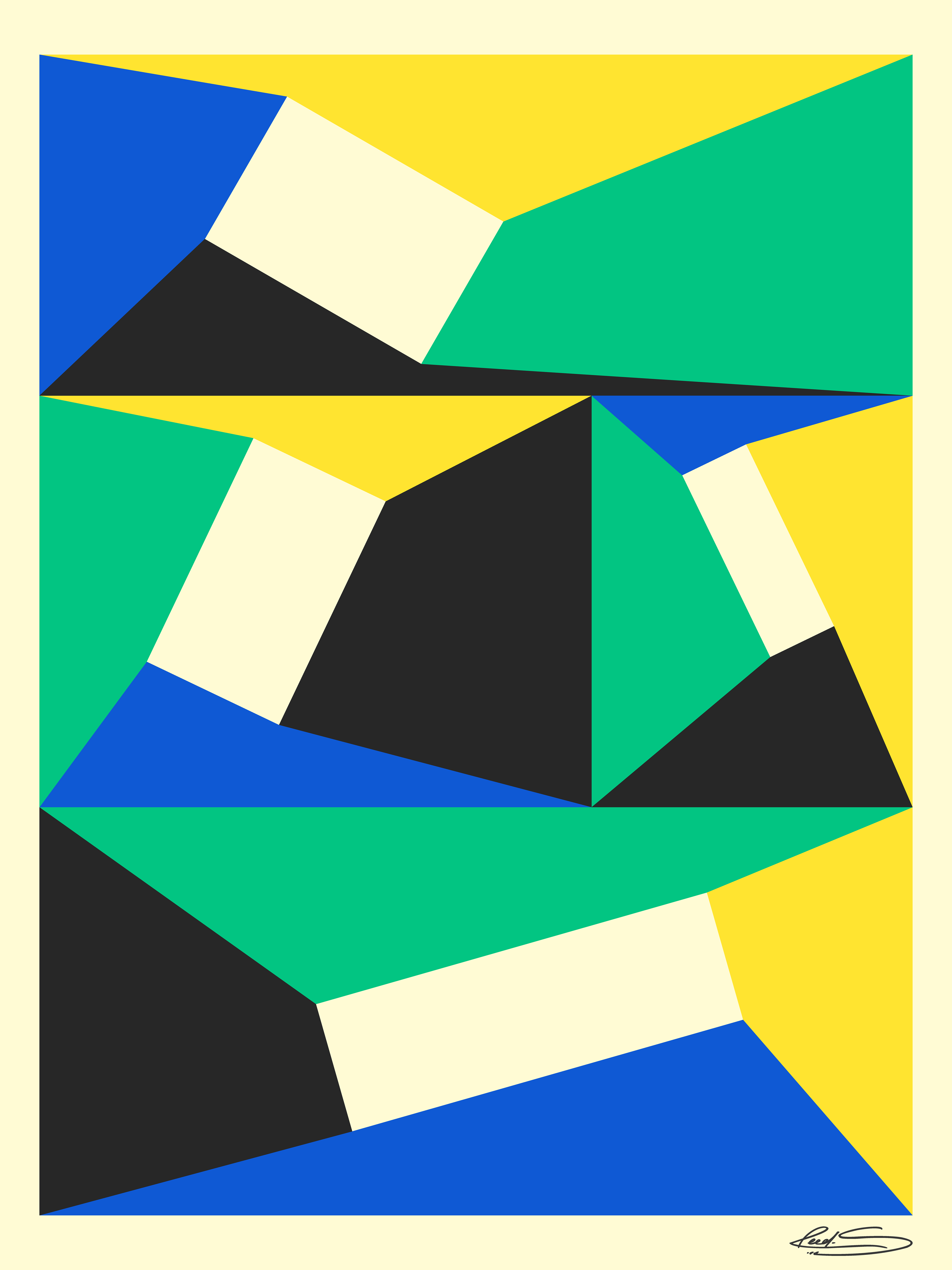 Hallways, 2023, made on Adobe Illustrator.