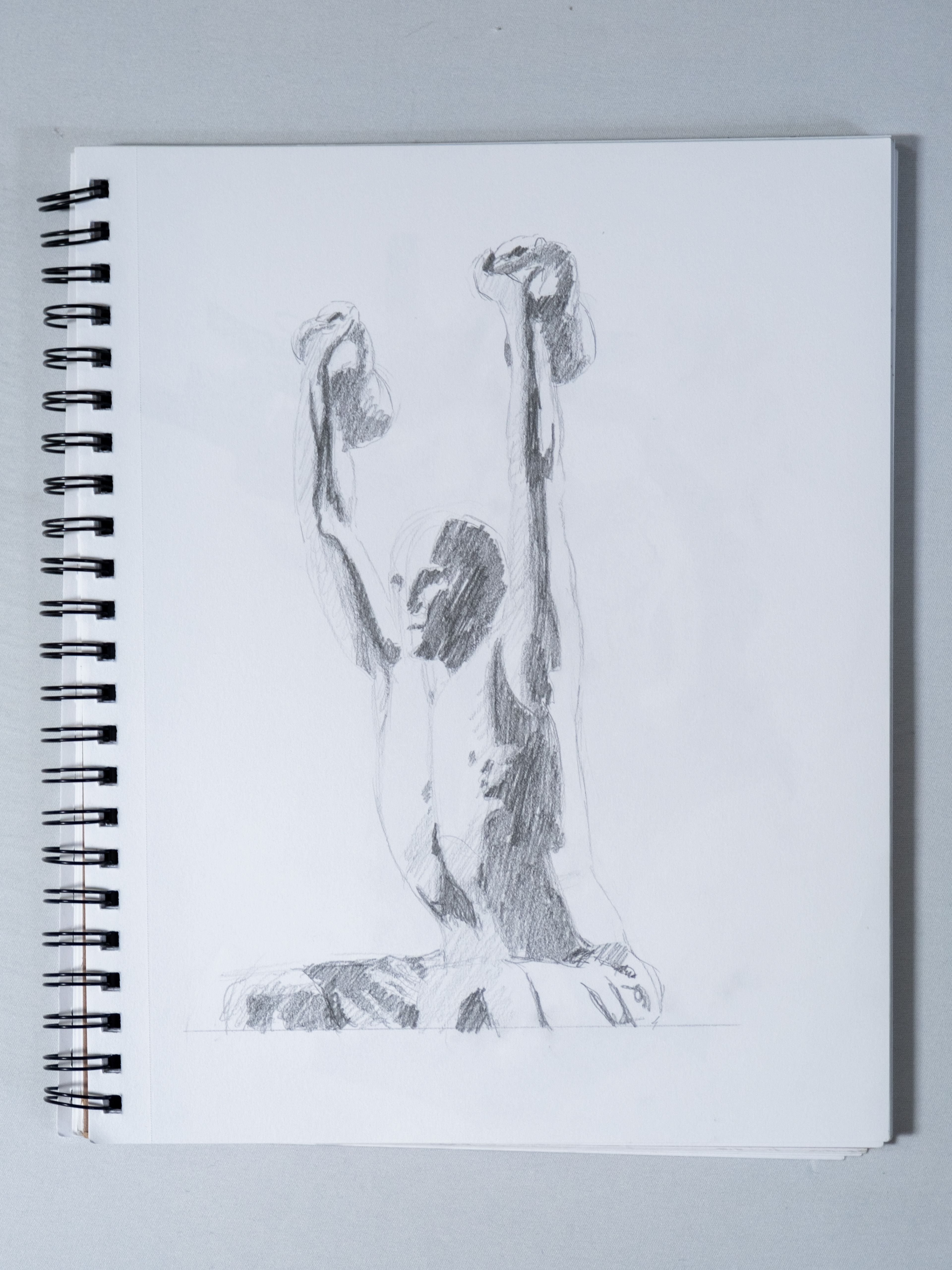 Developing a style, and Studying the Human Form, 2023. Graphite. Drawing 2, learning the human form.