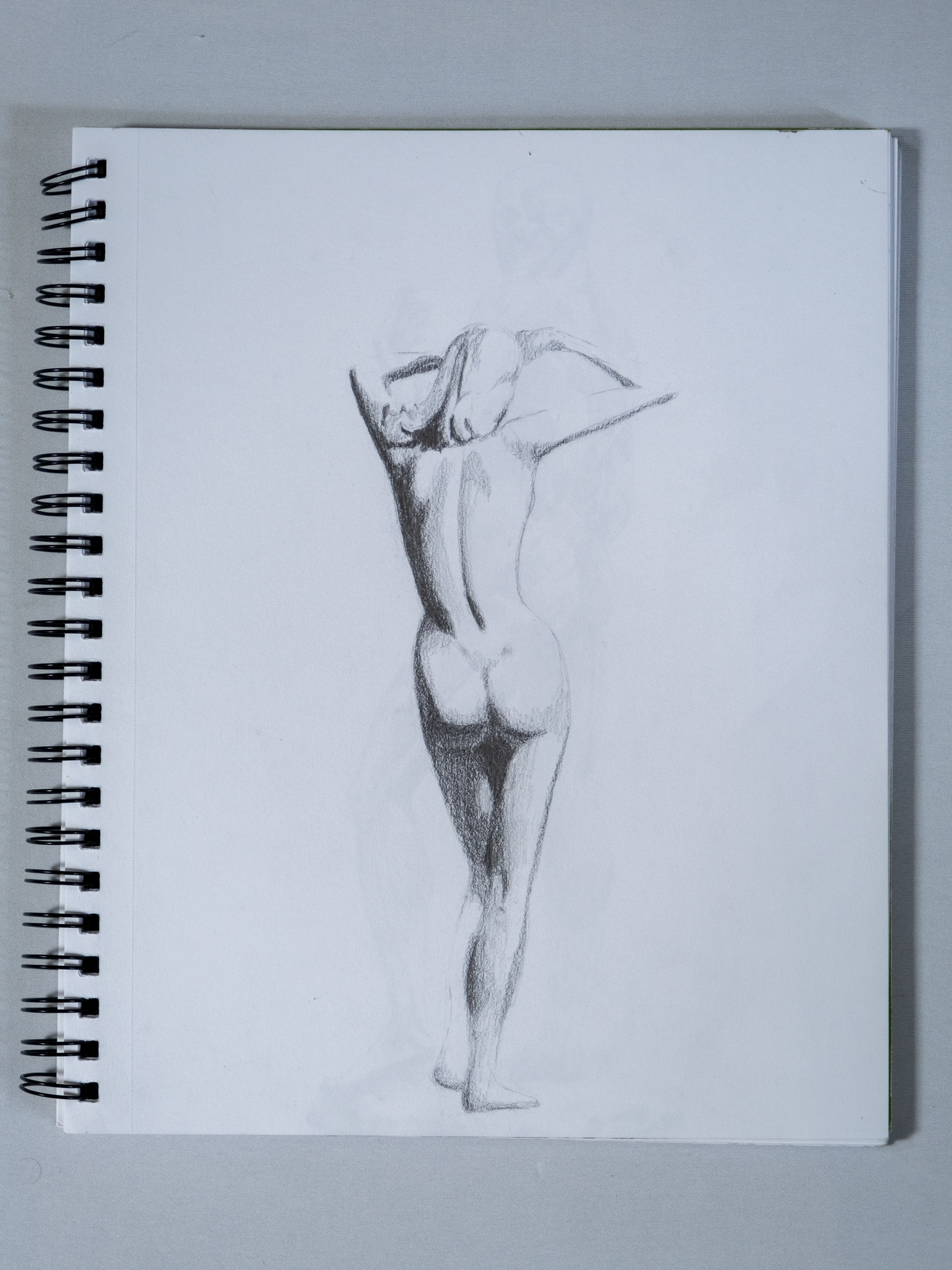 Developing a style, and Studying the Human Form, 2023. Graphite. Drawing 2, learning the human form.