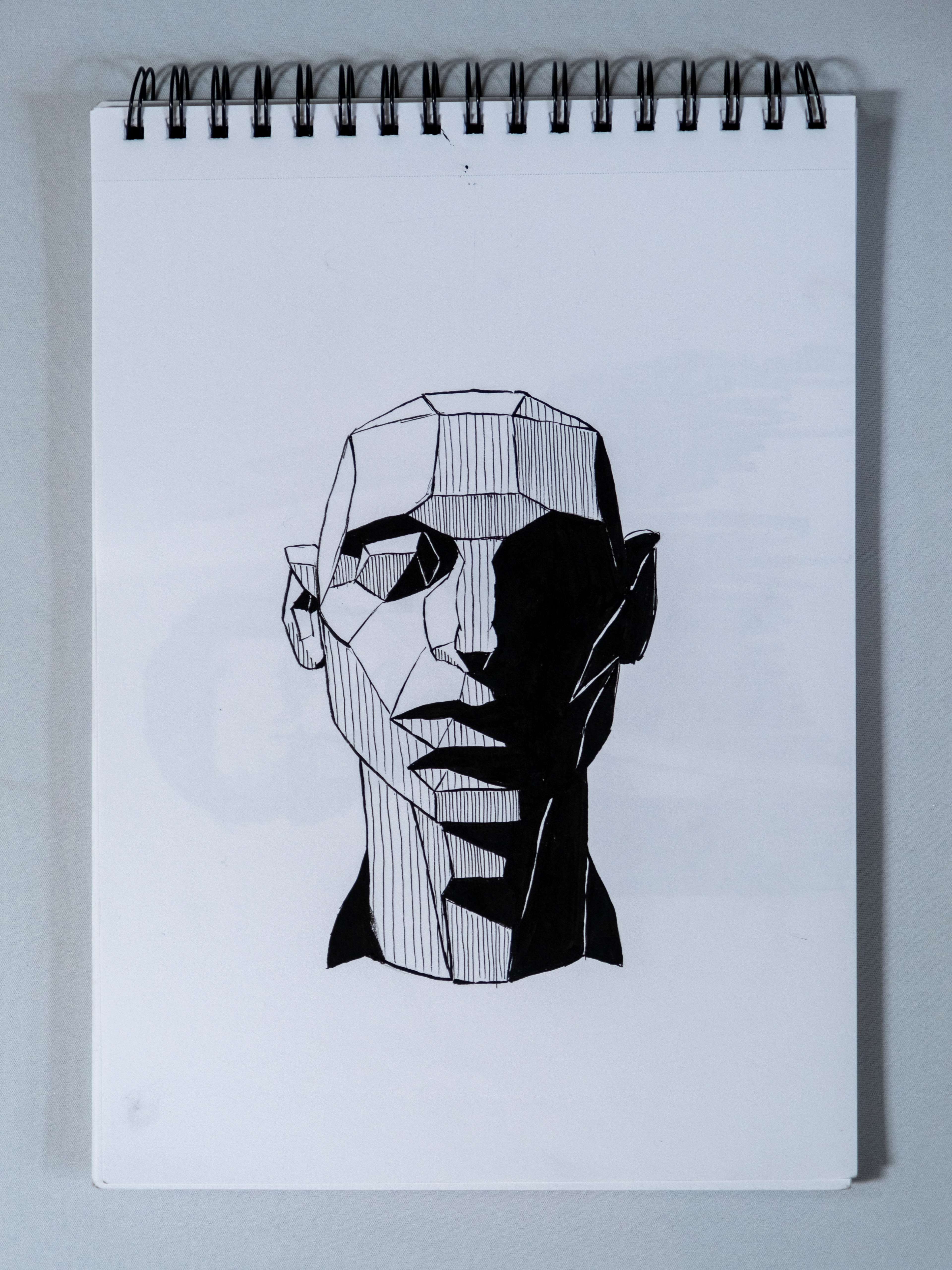 Understanding Faces, 2023, Drawn on Procreate. Drawing 3, studying faces and hands.