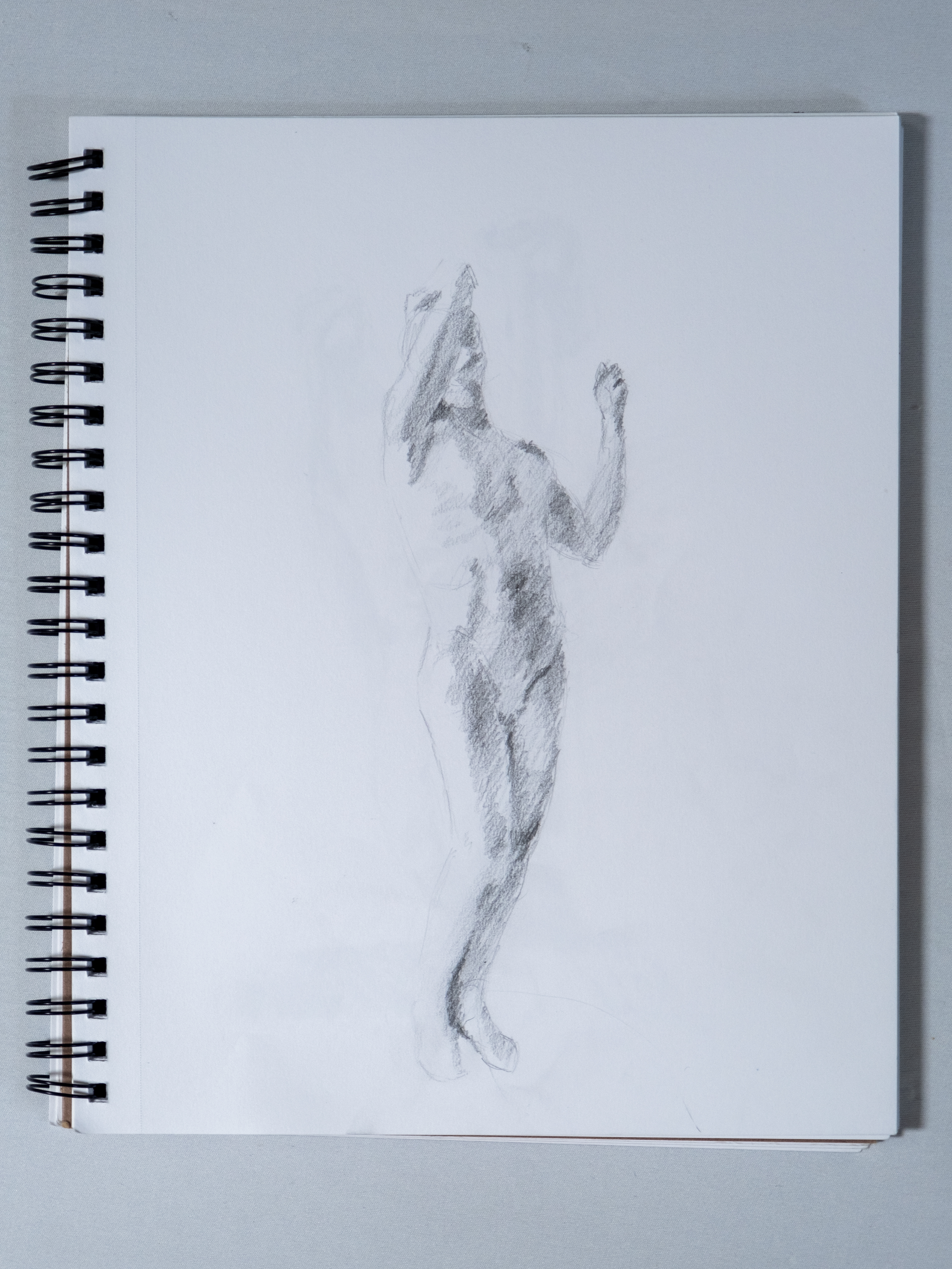 Developing a style, and Studying the Human Form, 2023. Graphite. Drawing 2, learning the human form.