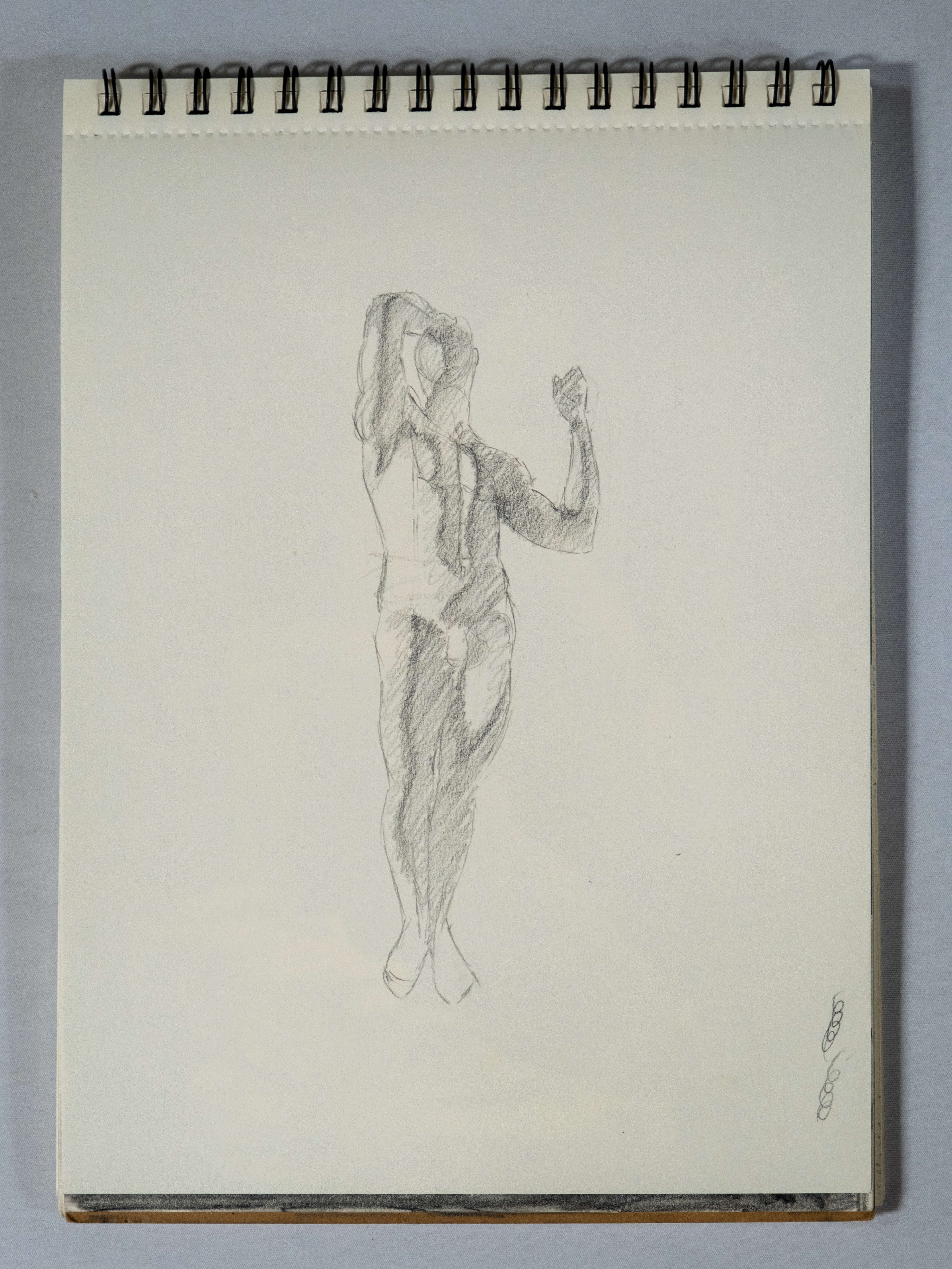 Developing a style, and Studying the Human Form, 2023. Graphite. Drawing 2, learning the human form.