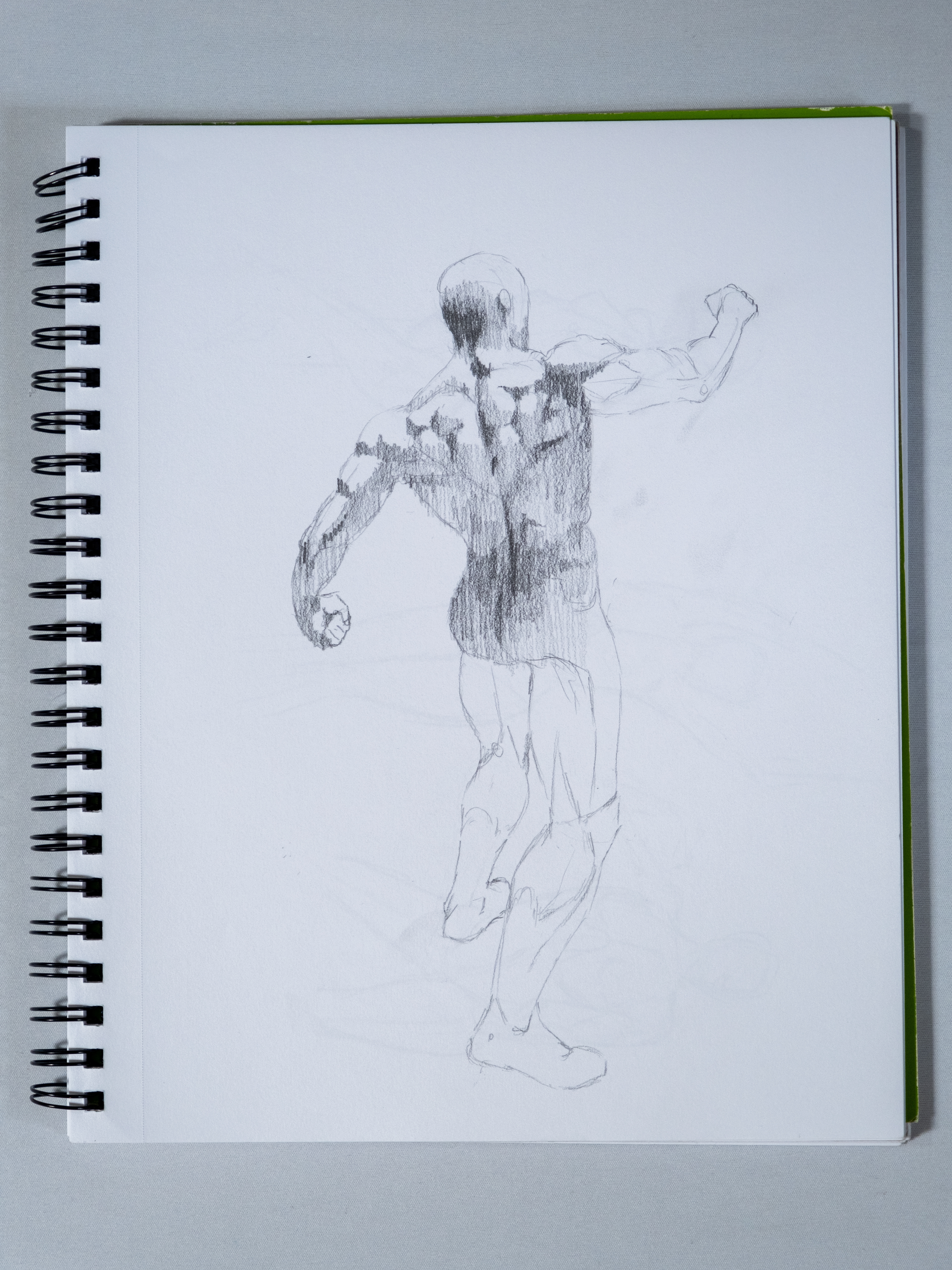 Developing a style, and Studying the Human Form, 2023. Graphite. Drawing 2, learning the human form.