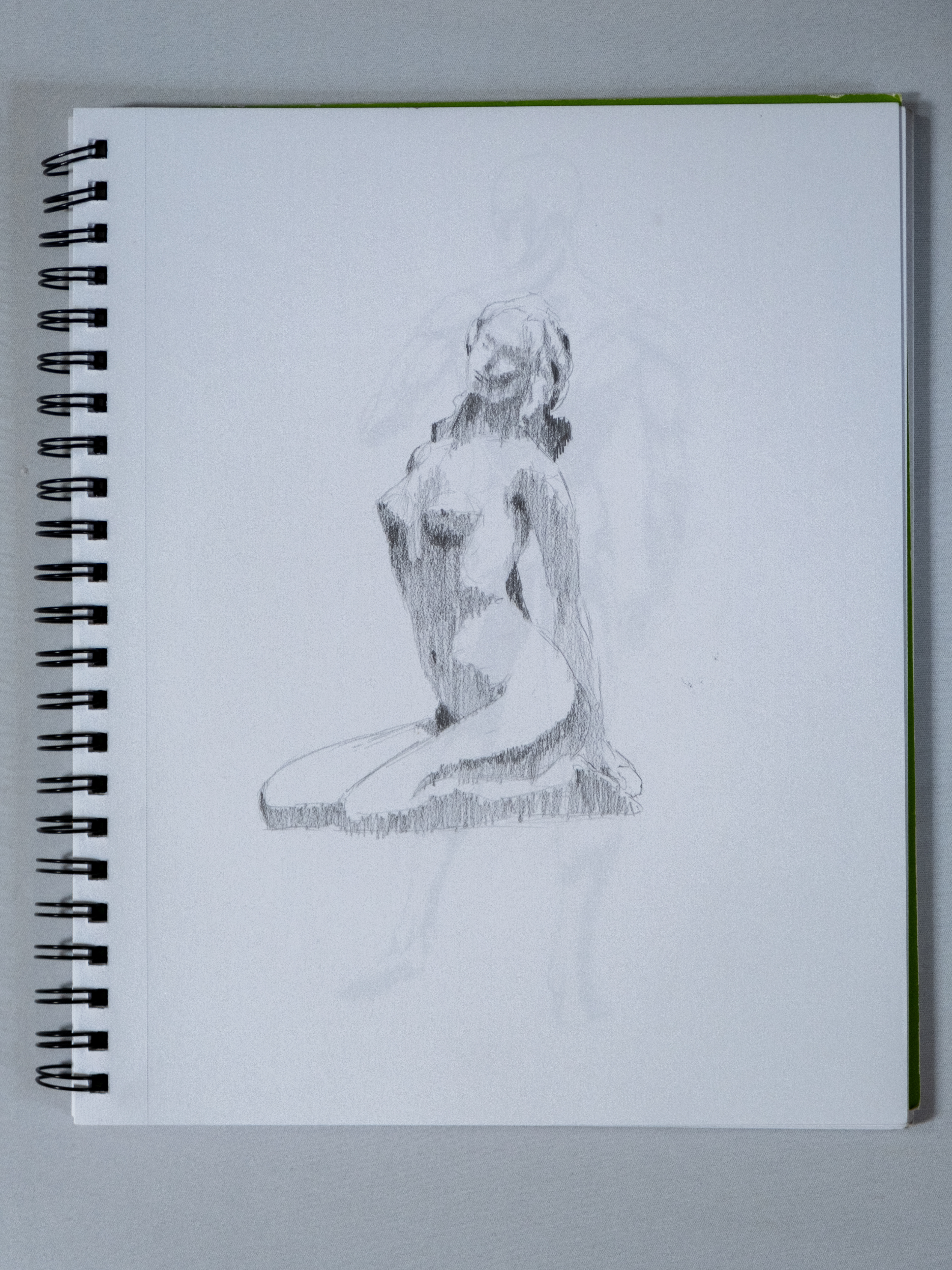 Developing a style, and Studying the Human Form, 2023. Graphite. Drawing 2, learning the human form.