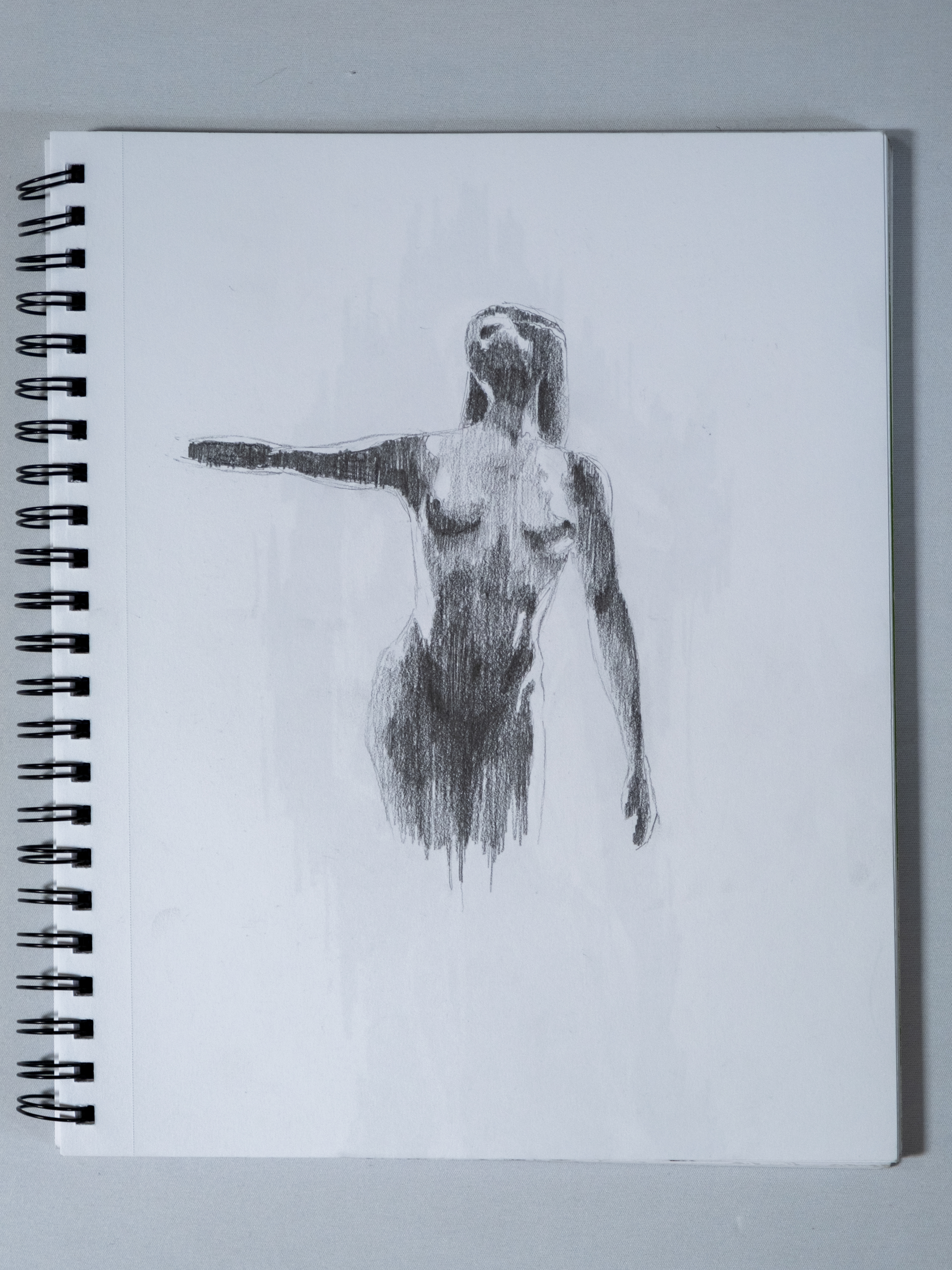 Developing a style, and Studying the Human Form, 2023. Graphite. Drawing 2, learning the human form.