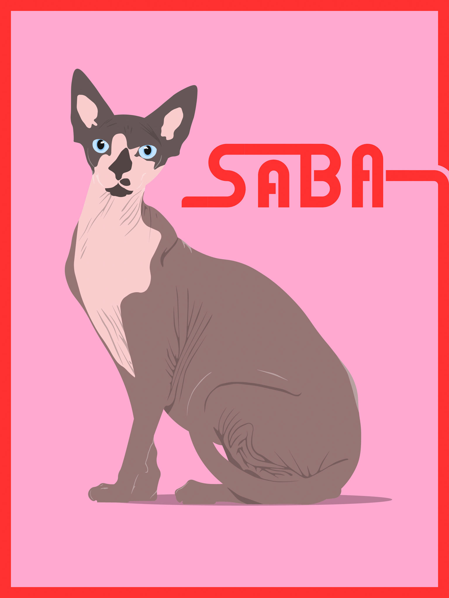 Saba, 2024, made on Adobe Illustrator. 