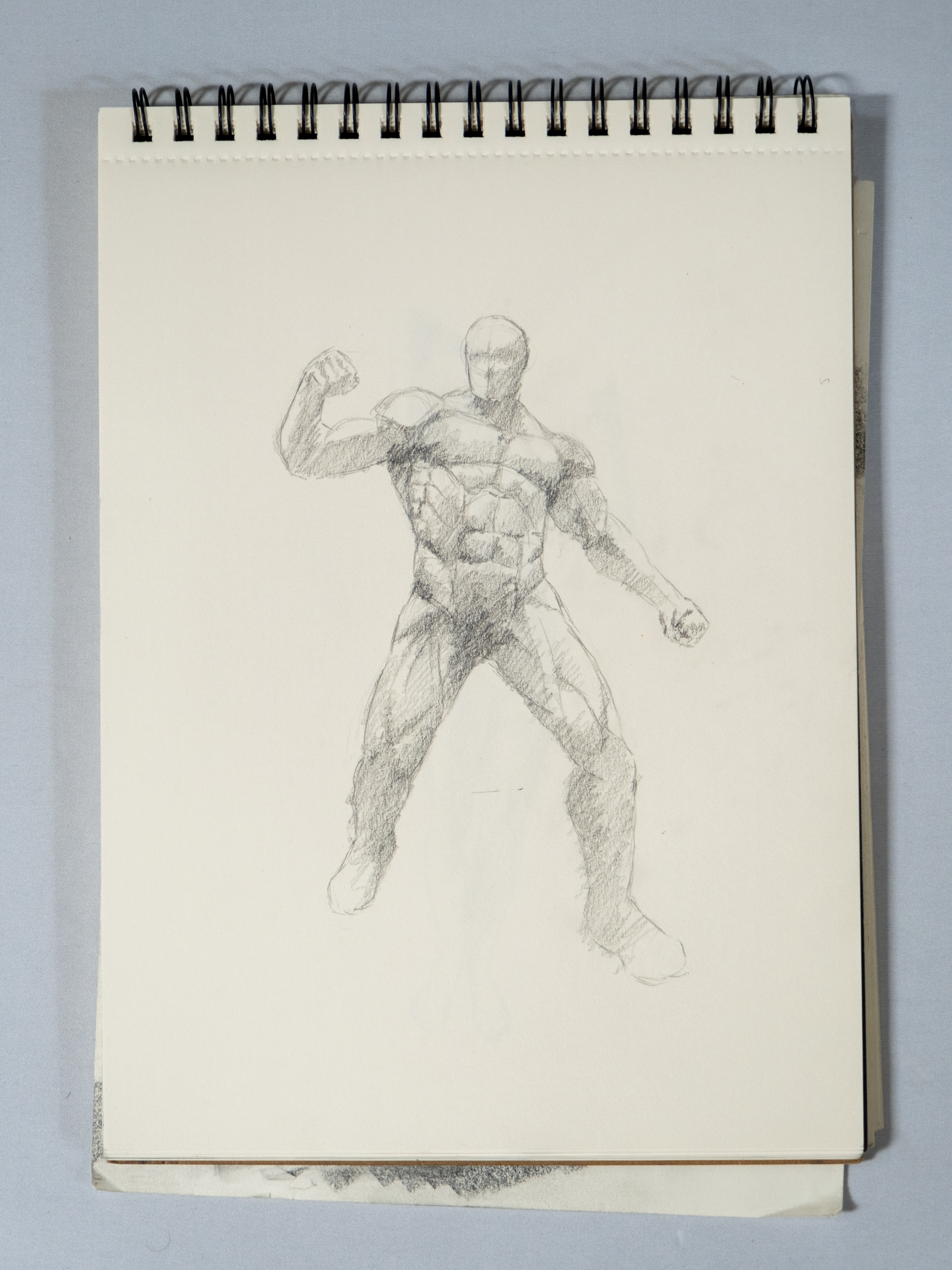 Developing a style, and Studying the Human Form, 2023. Graphite. Drawing 2, learning the human form.