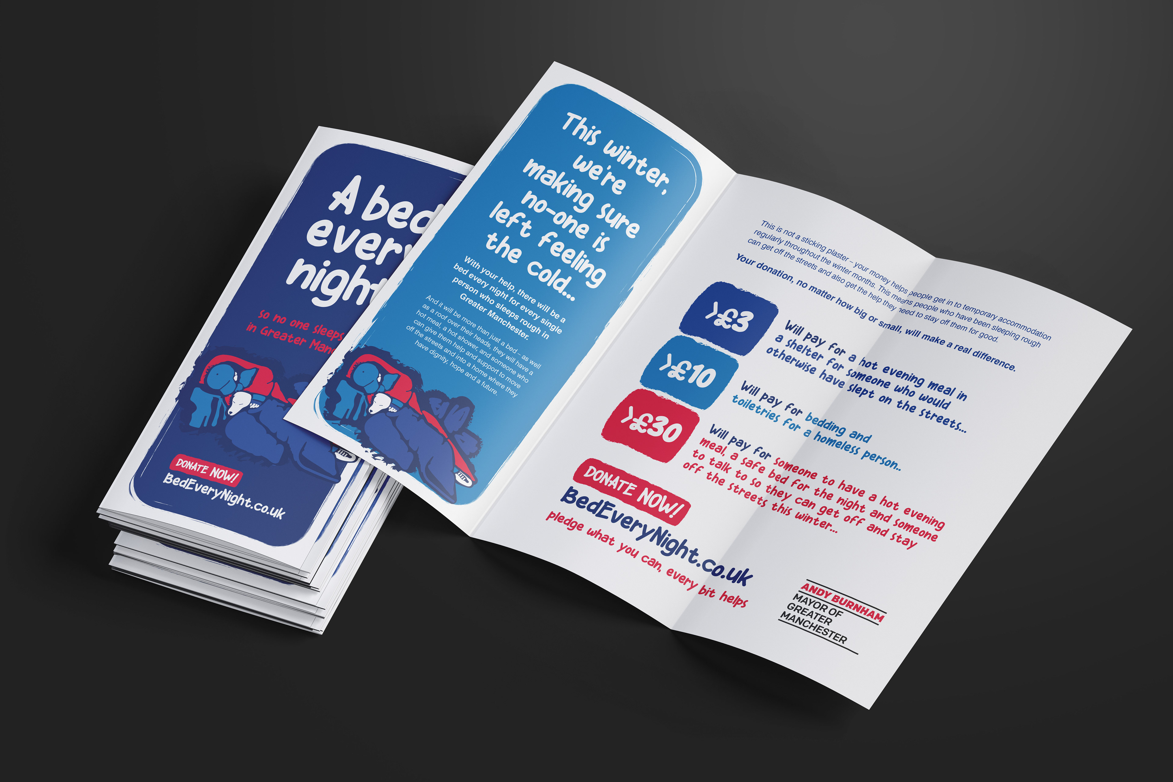 A Bed Every Night - printed materials