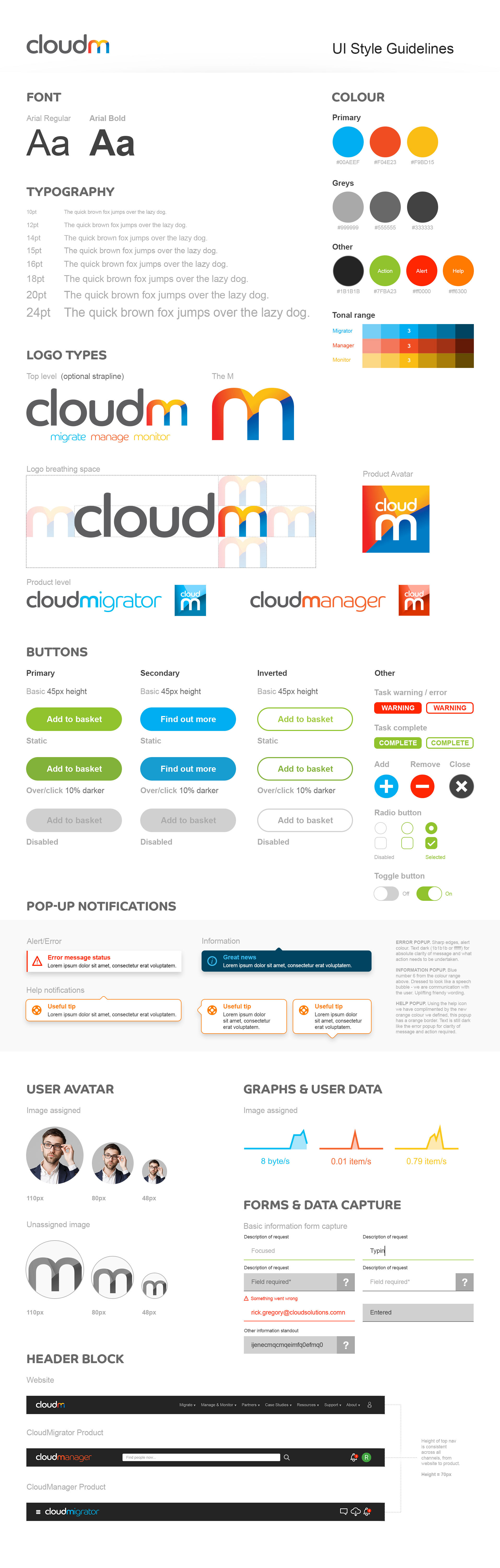 CloudM Light UI style guide