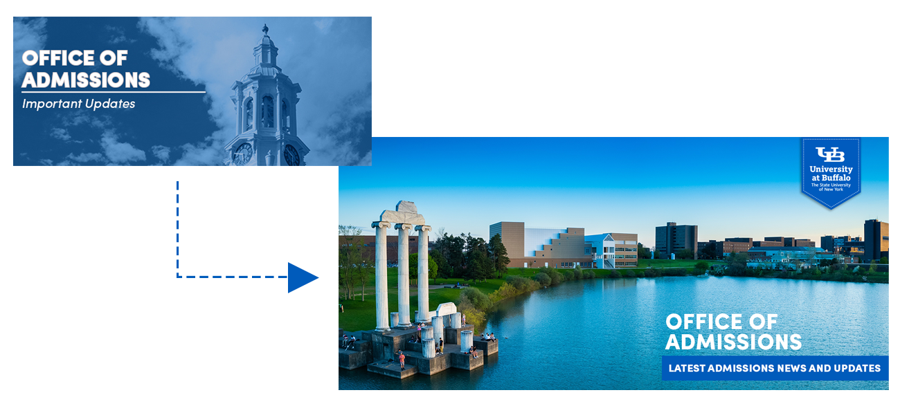 Created a new banner for updates from the Office of Admissions These are generally used to send information to counselors and other support partners.