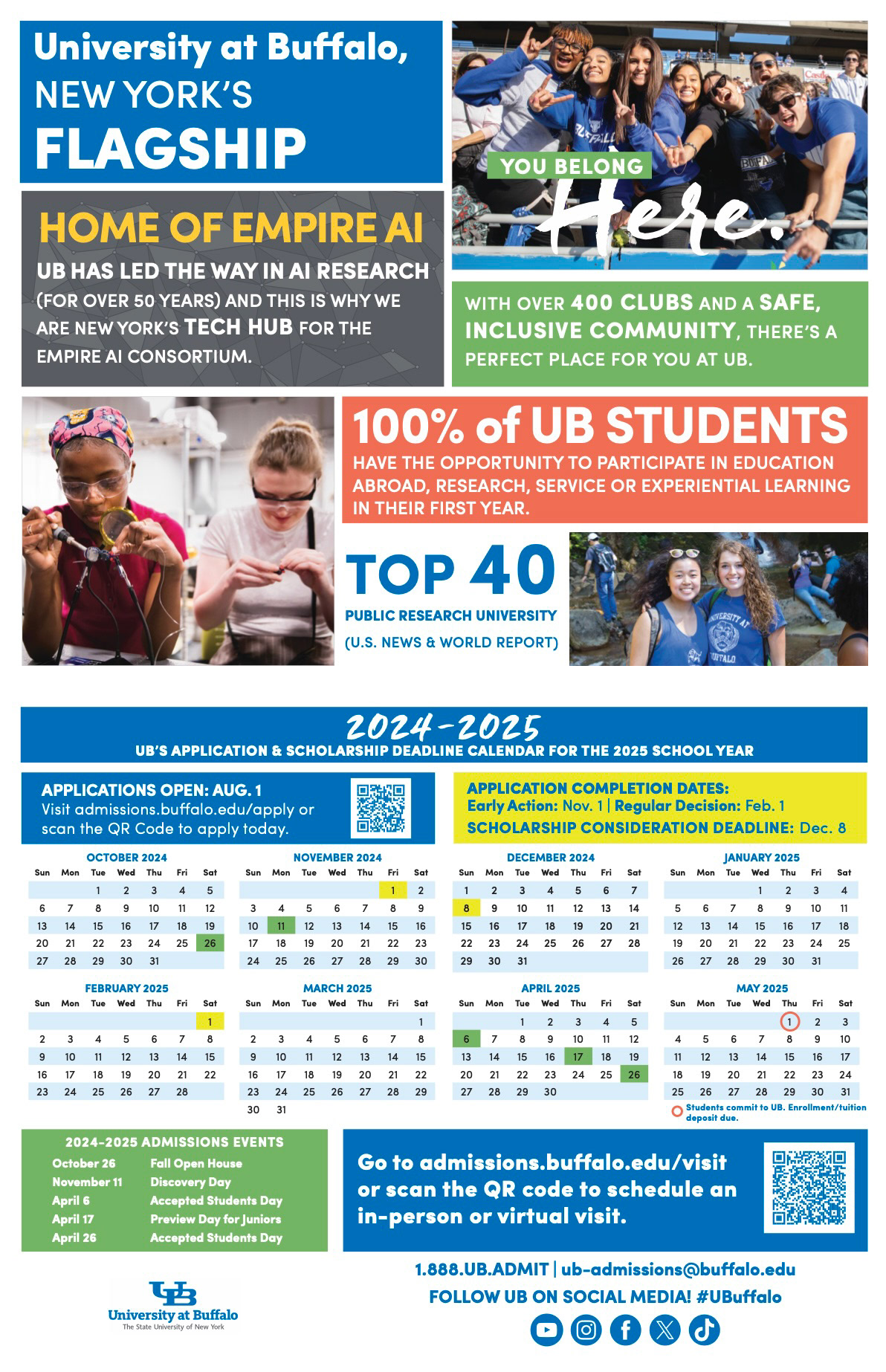This calendar was created to send high school counselors at the beginning of inquiry season to give them a high-level overview of our pride points and upcoming deadlines. These also were a huge success with admission counselors while out on recruitment.