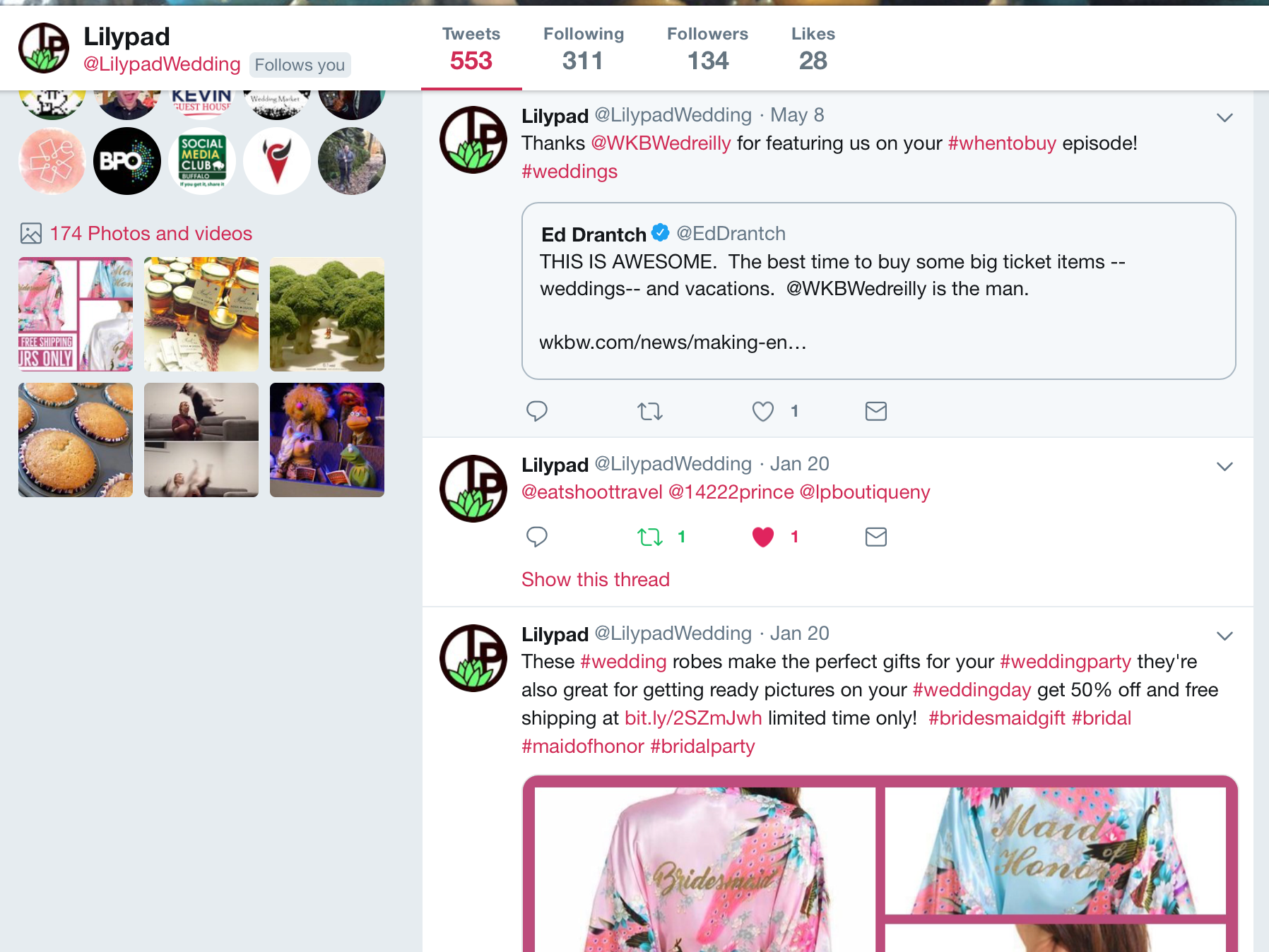 @lilypadwedding Twitter