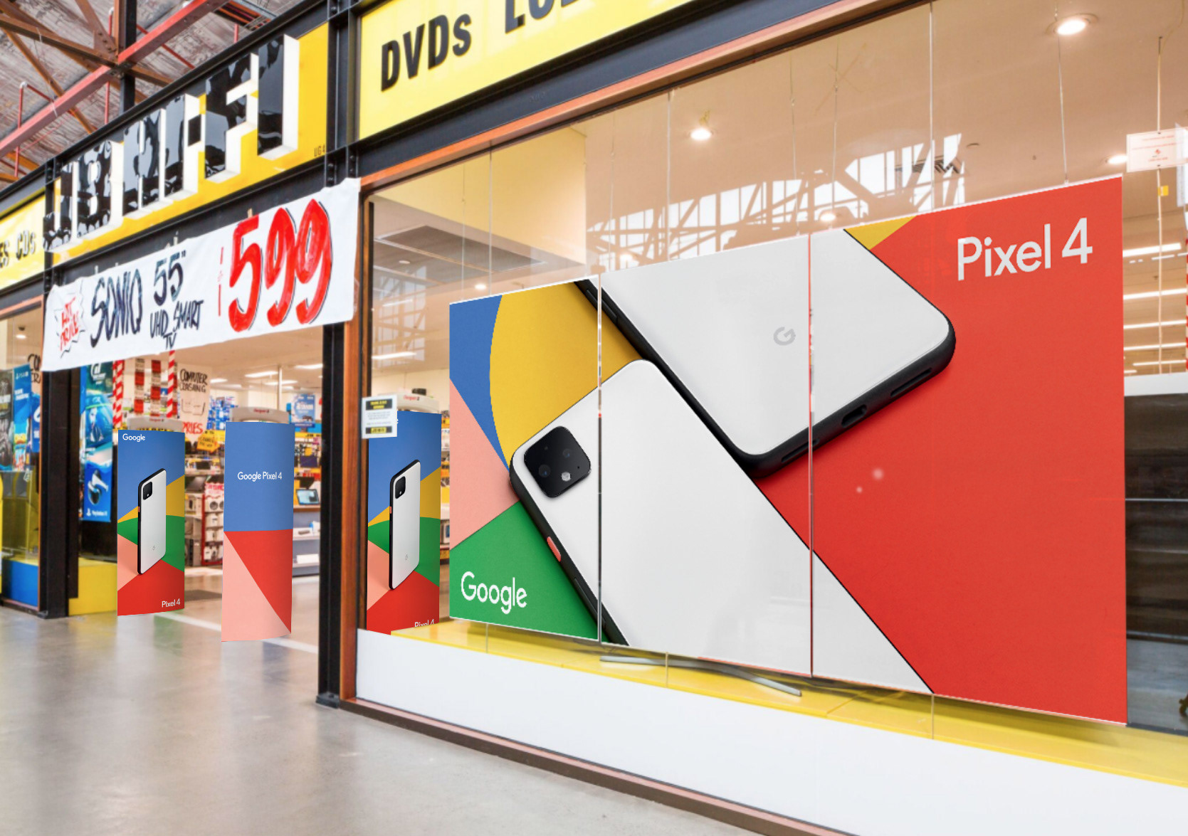 Security shrouds and window branding