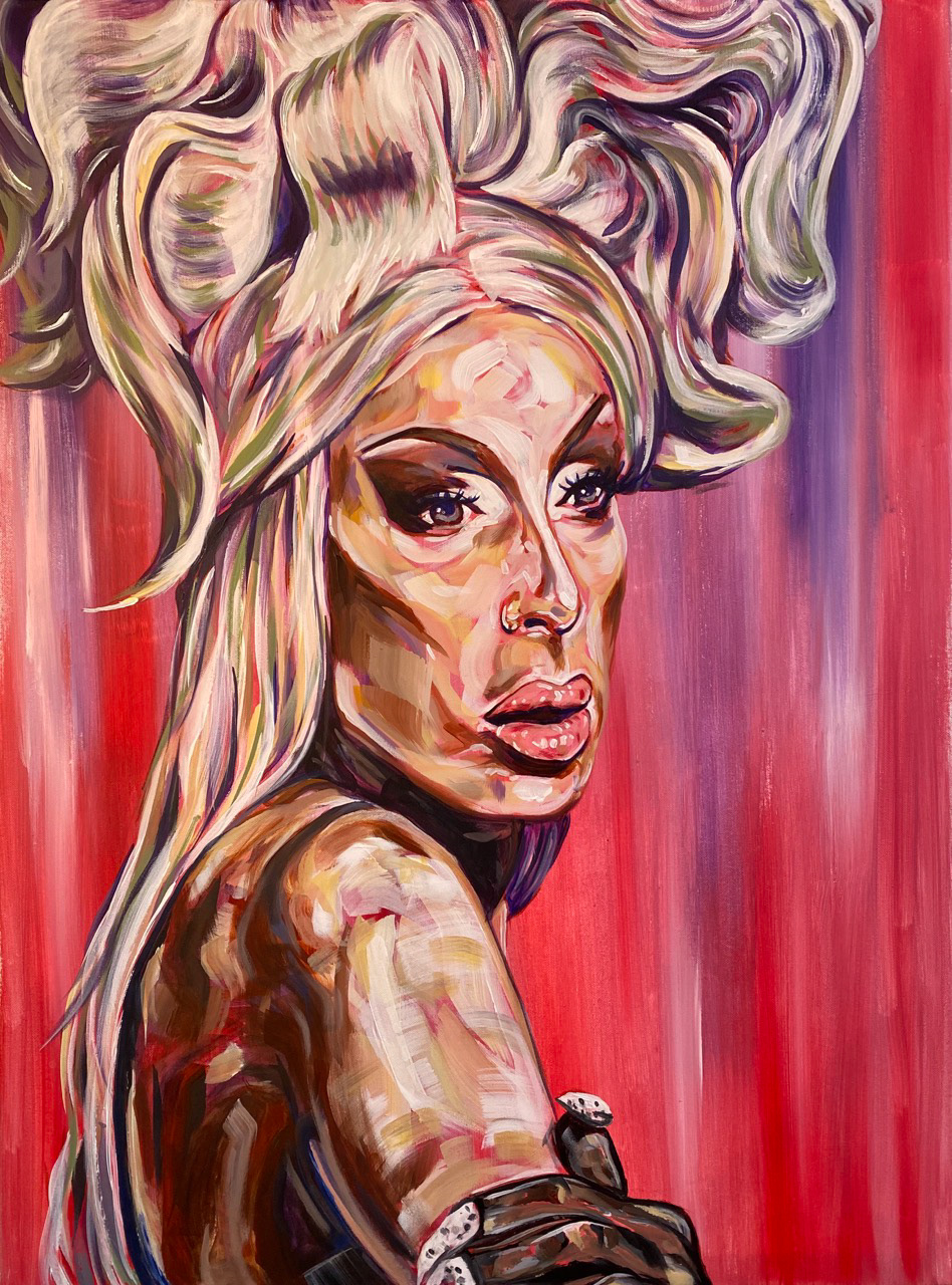 Alaska 5000 30"x40" acrylic & Swarovski crystals on canvas