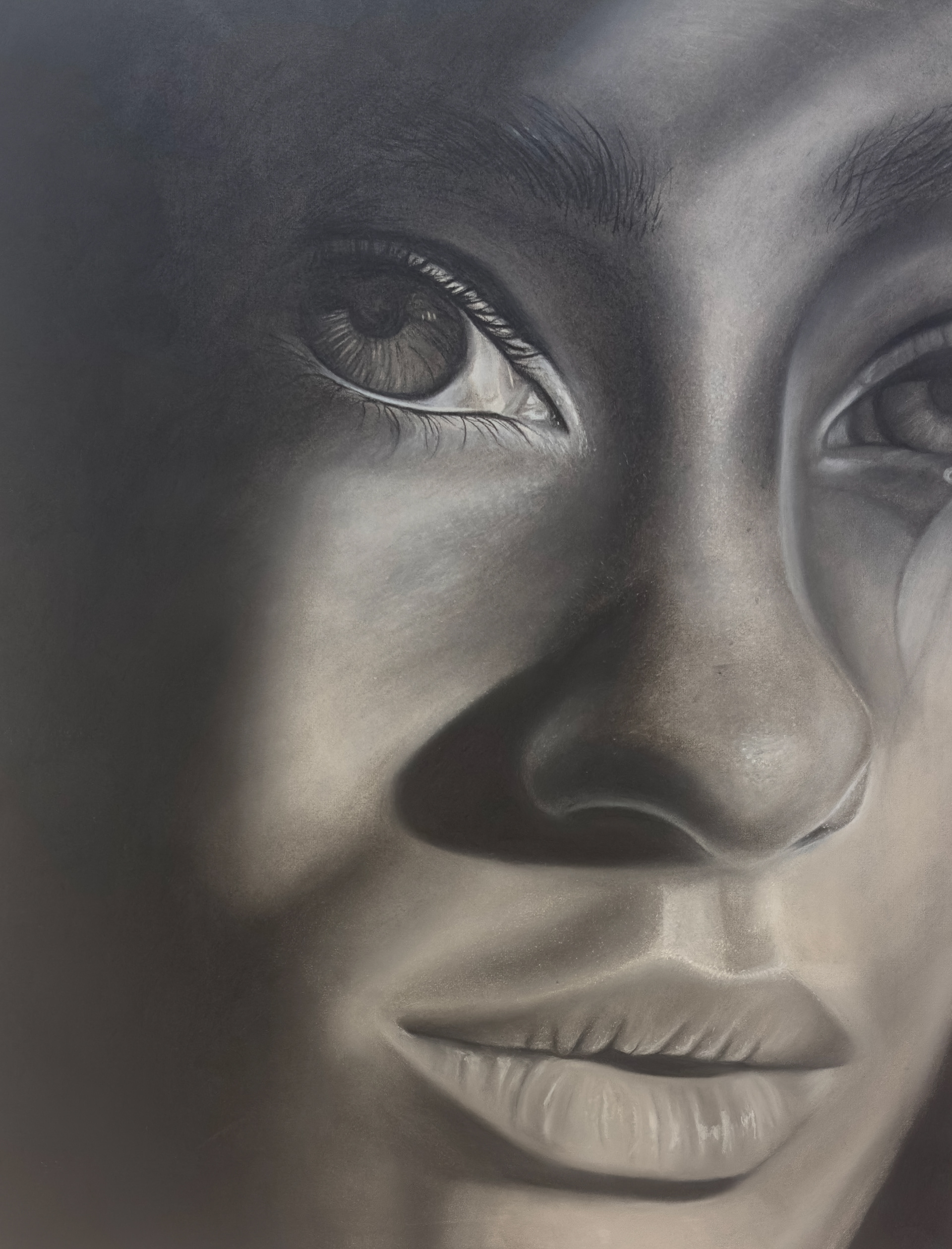 charcoal & pastels, 24x36"
