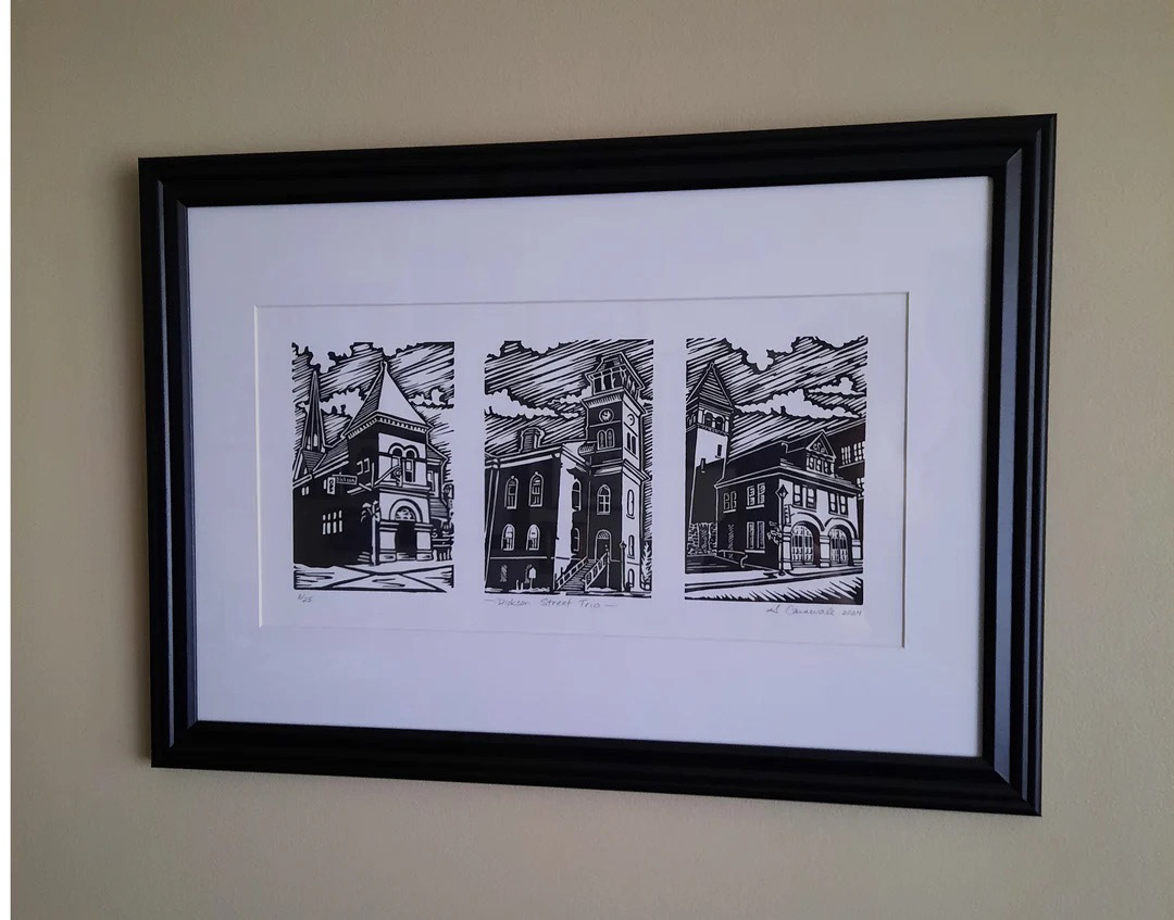 Framed Dickson St. Trio by Ginny Carnevale