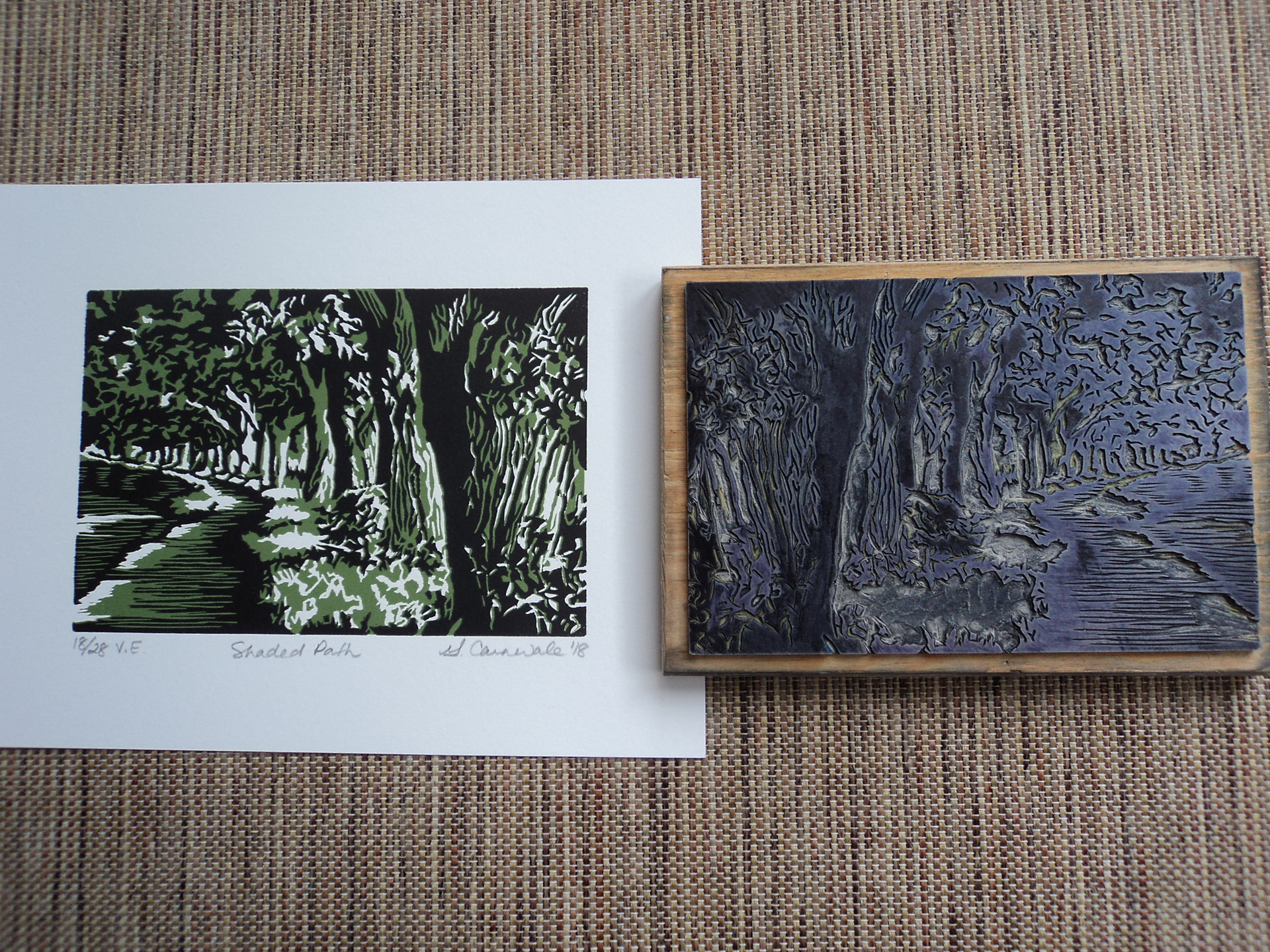 Shaded Path print & plate