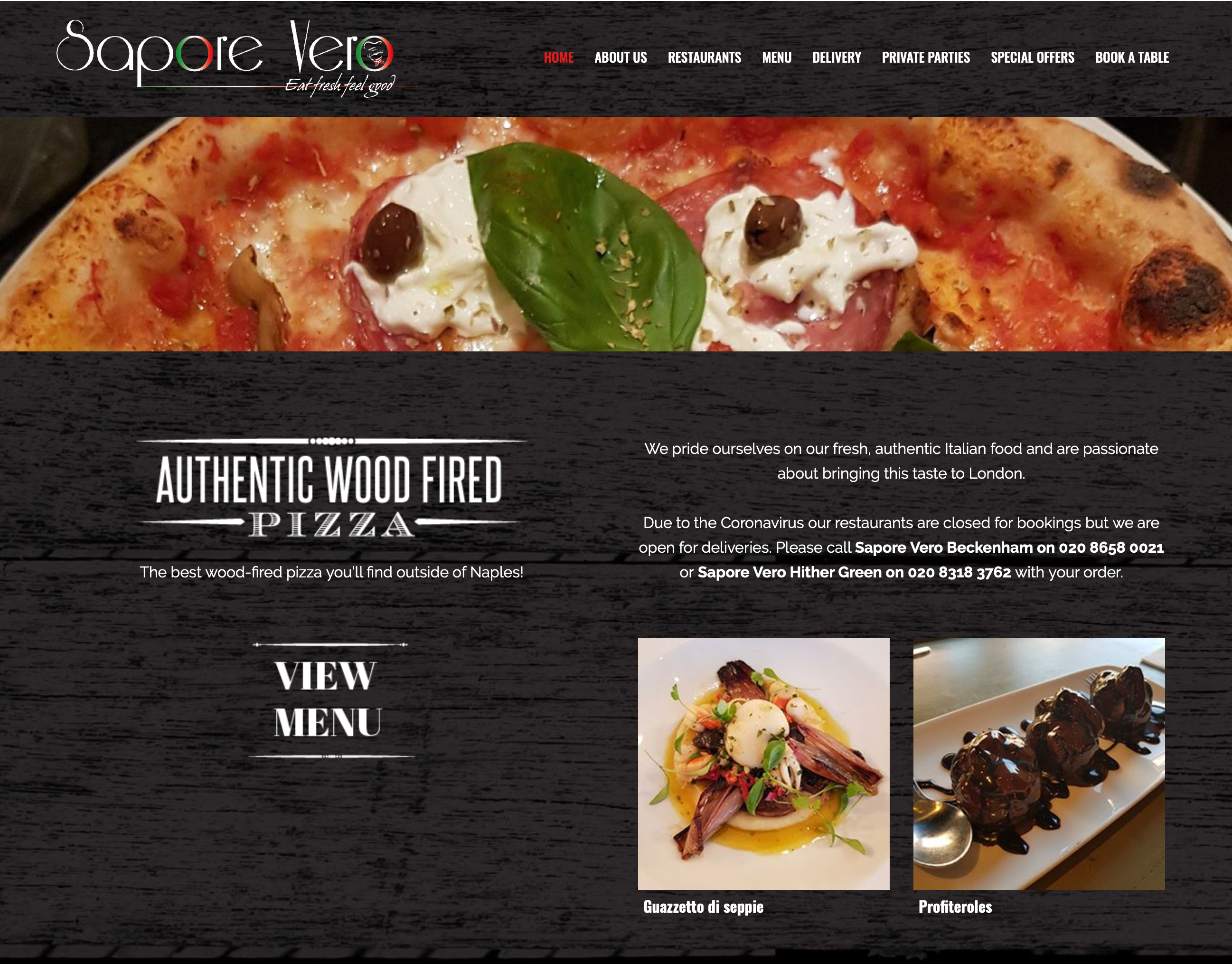 Sapore pizza store